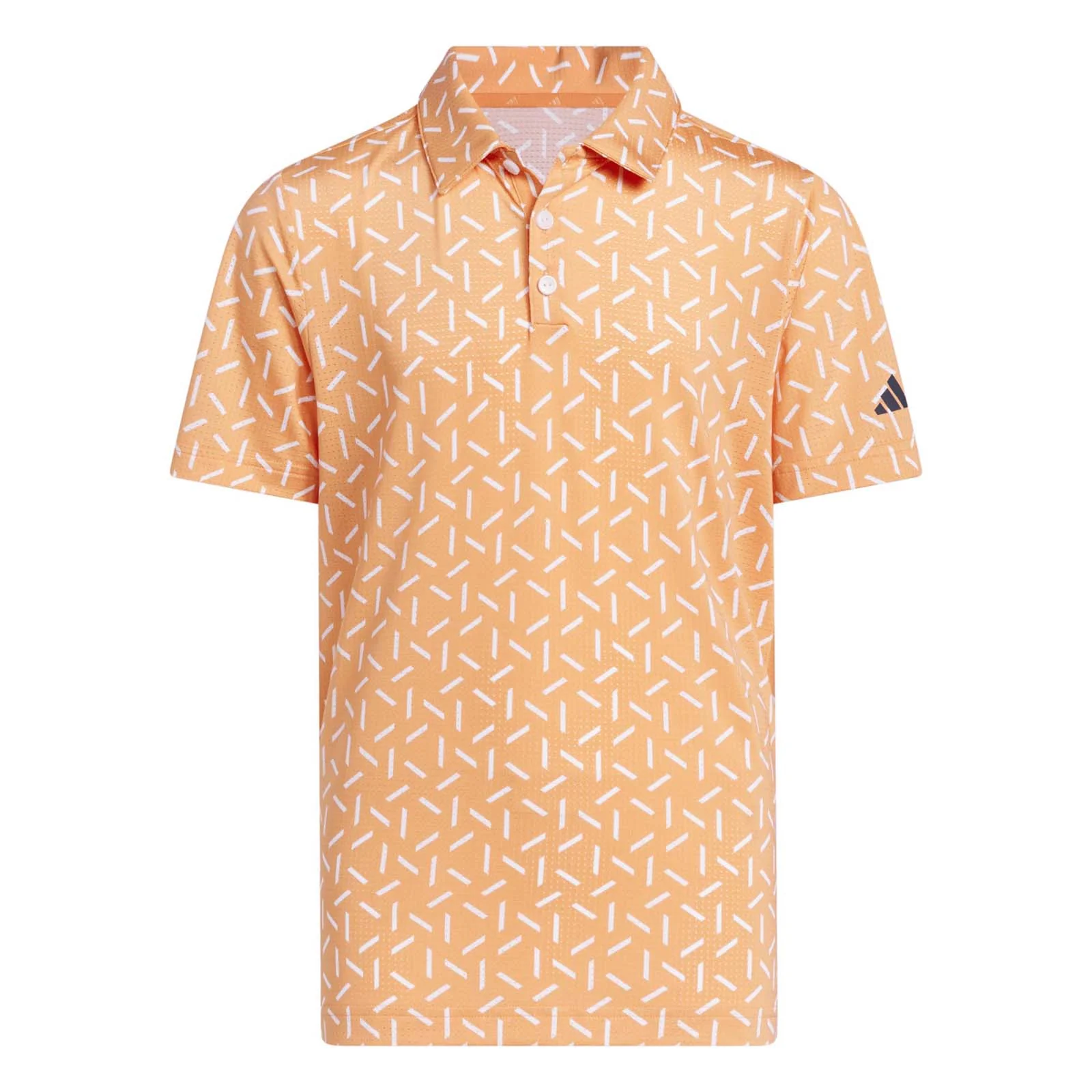 Adidas Junior's Climacool Ultimate365 Printed Mesh Polo - Dusky Orange