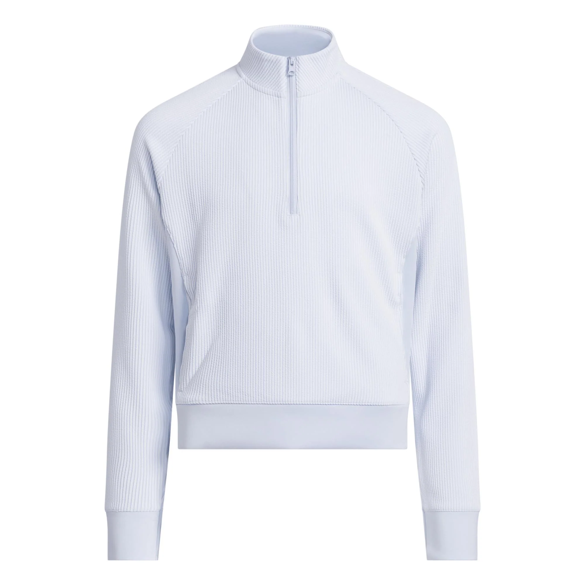 Adidas Junior's Textured Quarter Zip - Crystal Sky