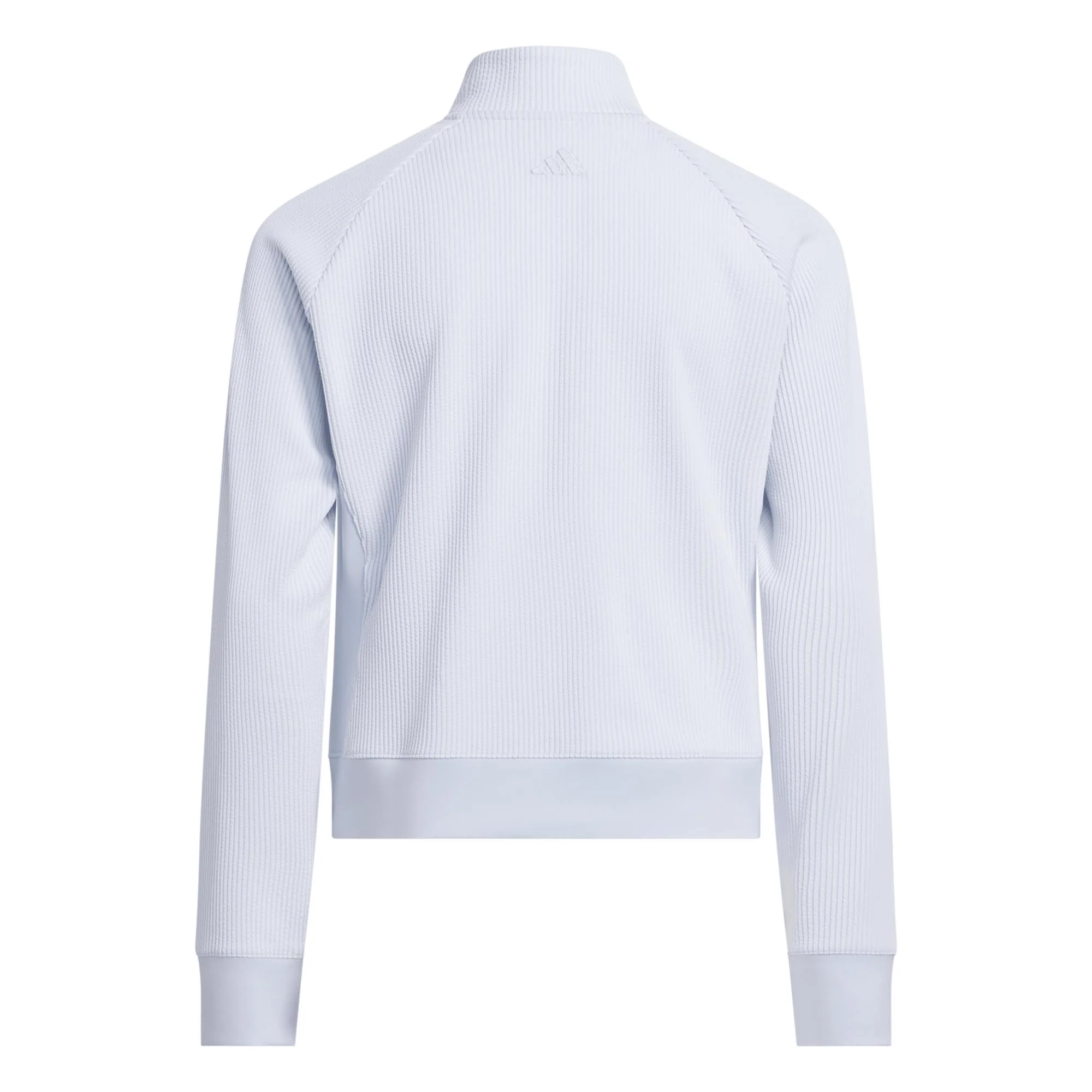 Adidas Junior's Textured Quarter Zip - Crystal Sky - Image 2