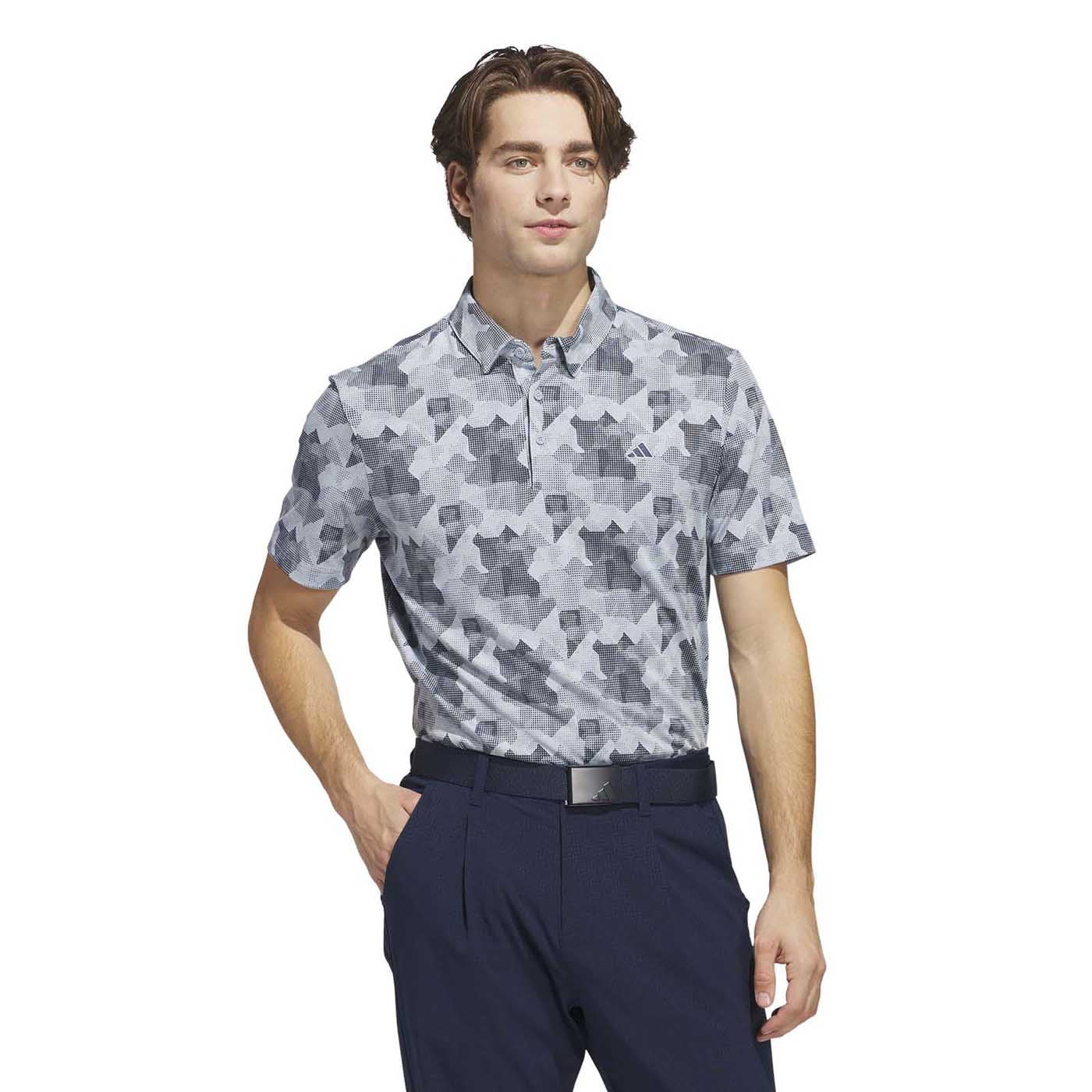 Adidas Men's Go-To Printed Polo Shirt - Wonder Blue/Collegiate Navy - Image 2