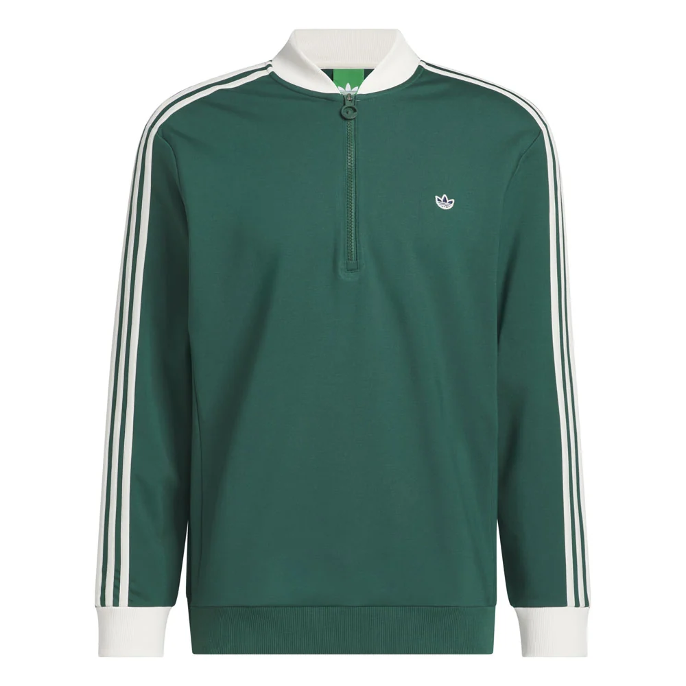 Adidas Men's Originals 3-Stripe 1/4 Zip - Collegiate Green
