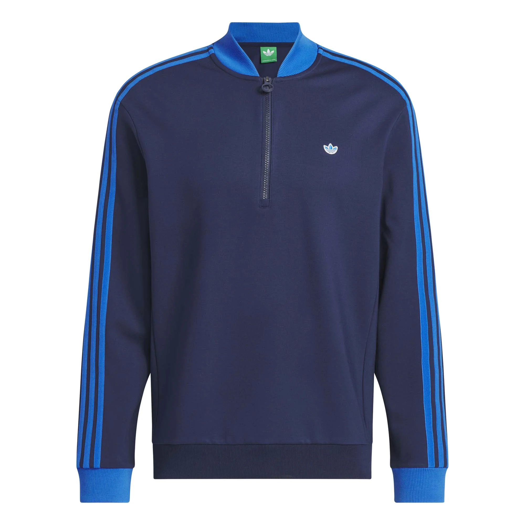 Adidas Men's Originals 3-Stripes 1/4 Zip Sweatshirt - Night Indigo