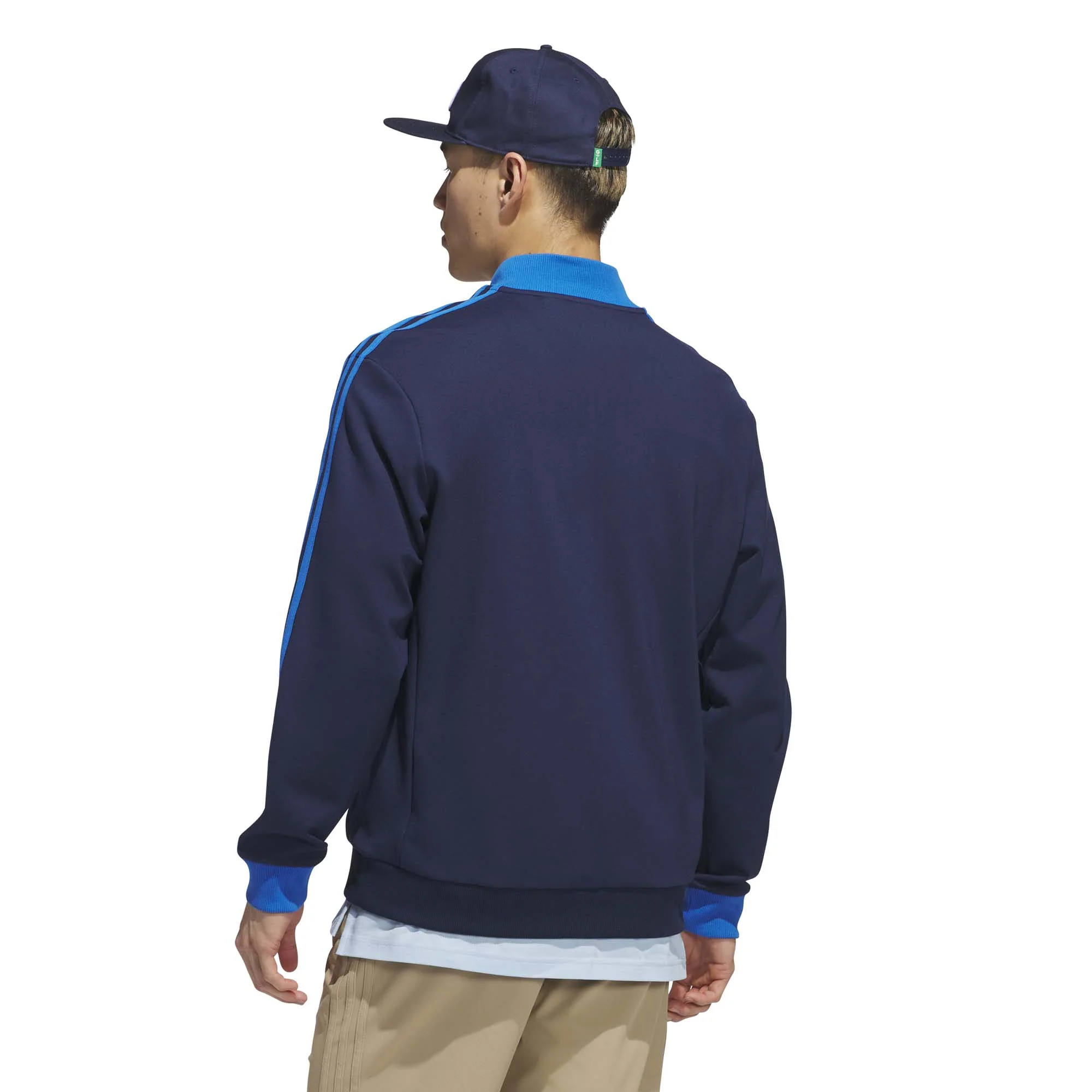 Adidas Men's Originals 3-Stripes 1/4 Zip Sweatshirt - Night Indigo - Image 3