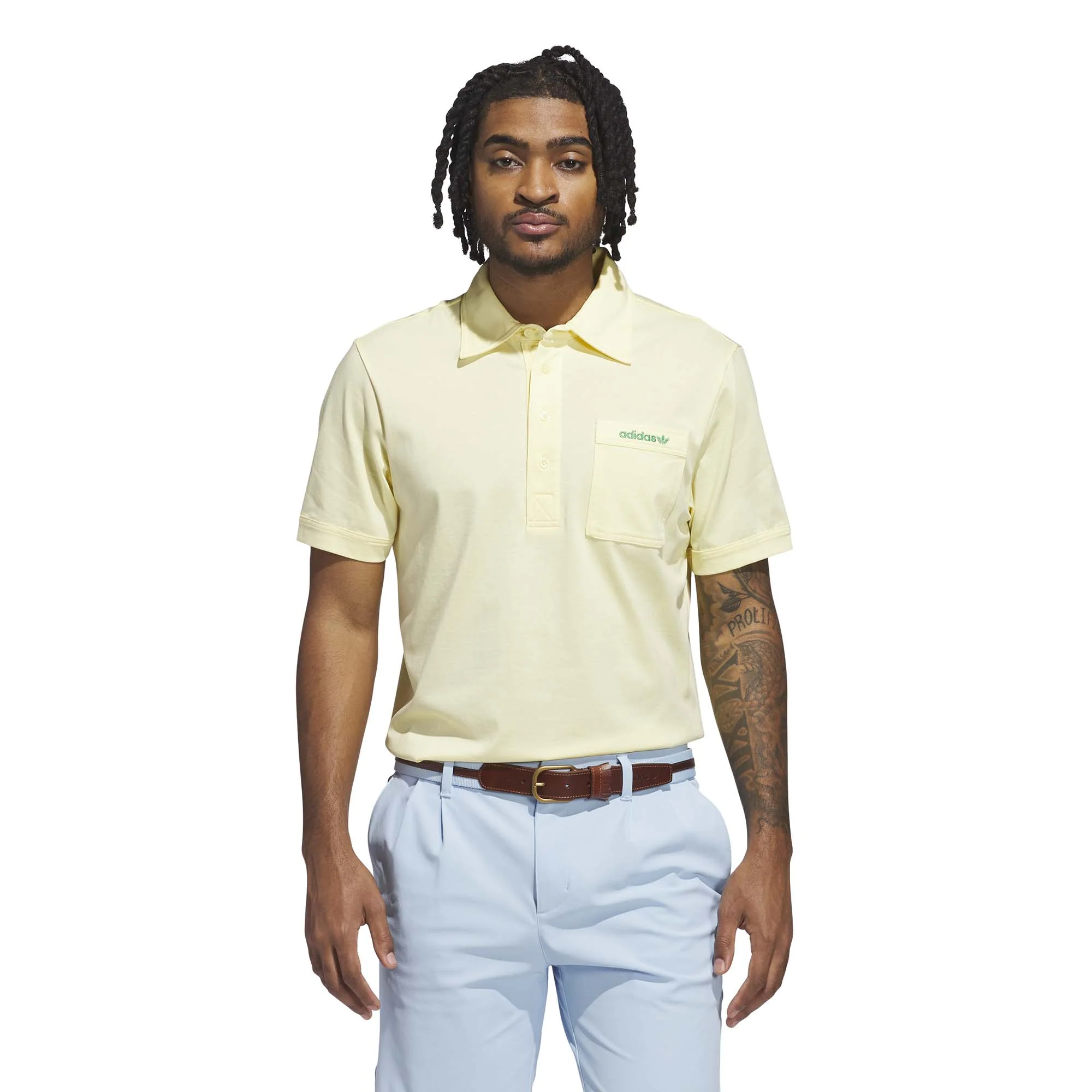 Adidas Men's Originals Archive Pocket Polo Shirt - Almost Yellow - Image 2