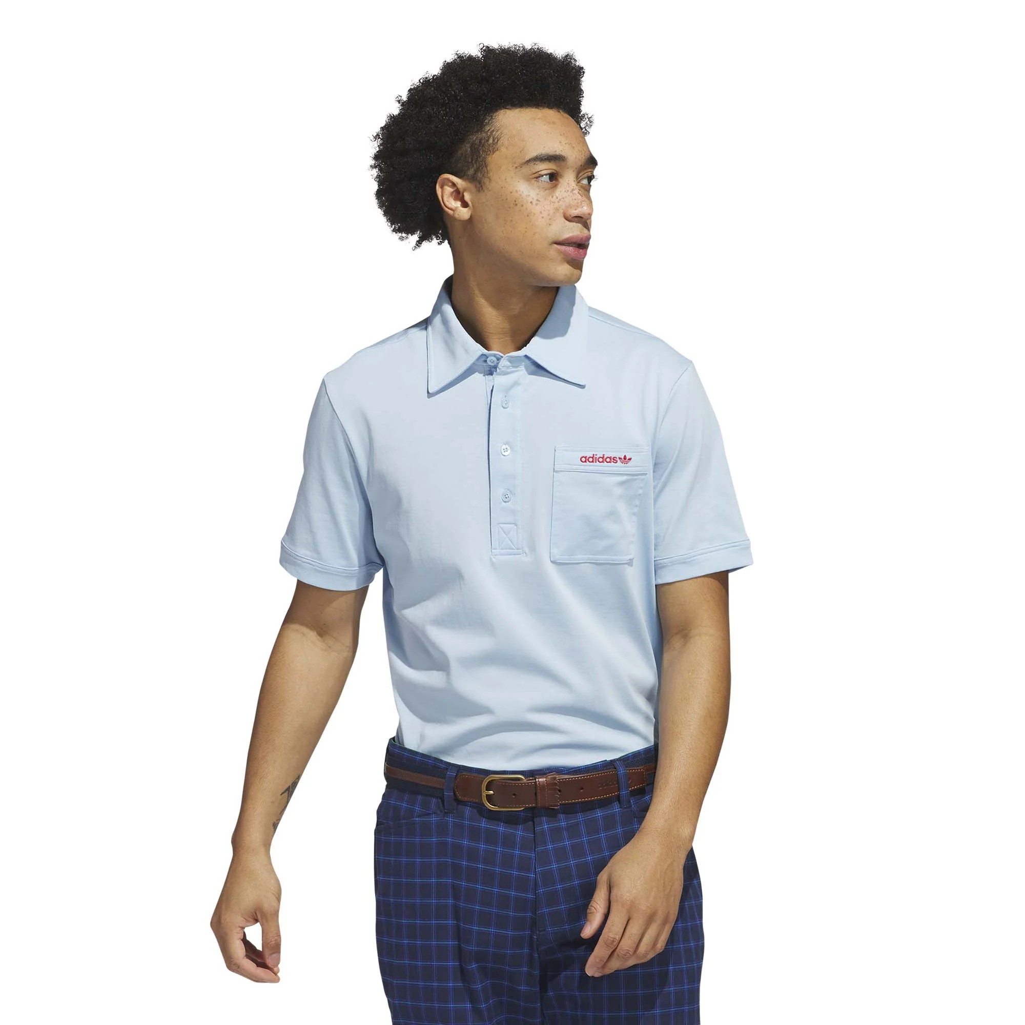 Adidas Men's Originals Archive Pocket Polo Shirt - Clear Sky - Image 2