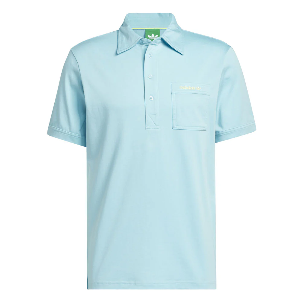 Adidas Men's Originals Archive Pocket Polo Shirt - Light Aqua