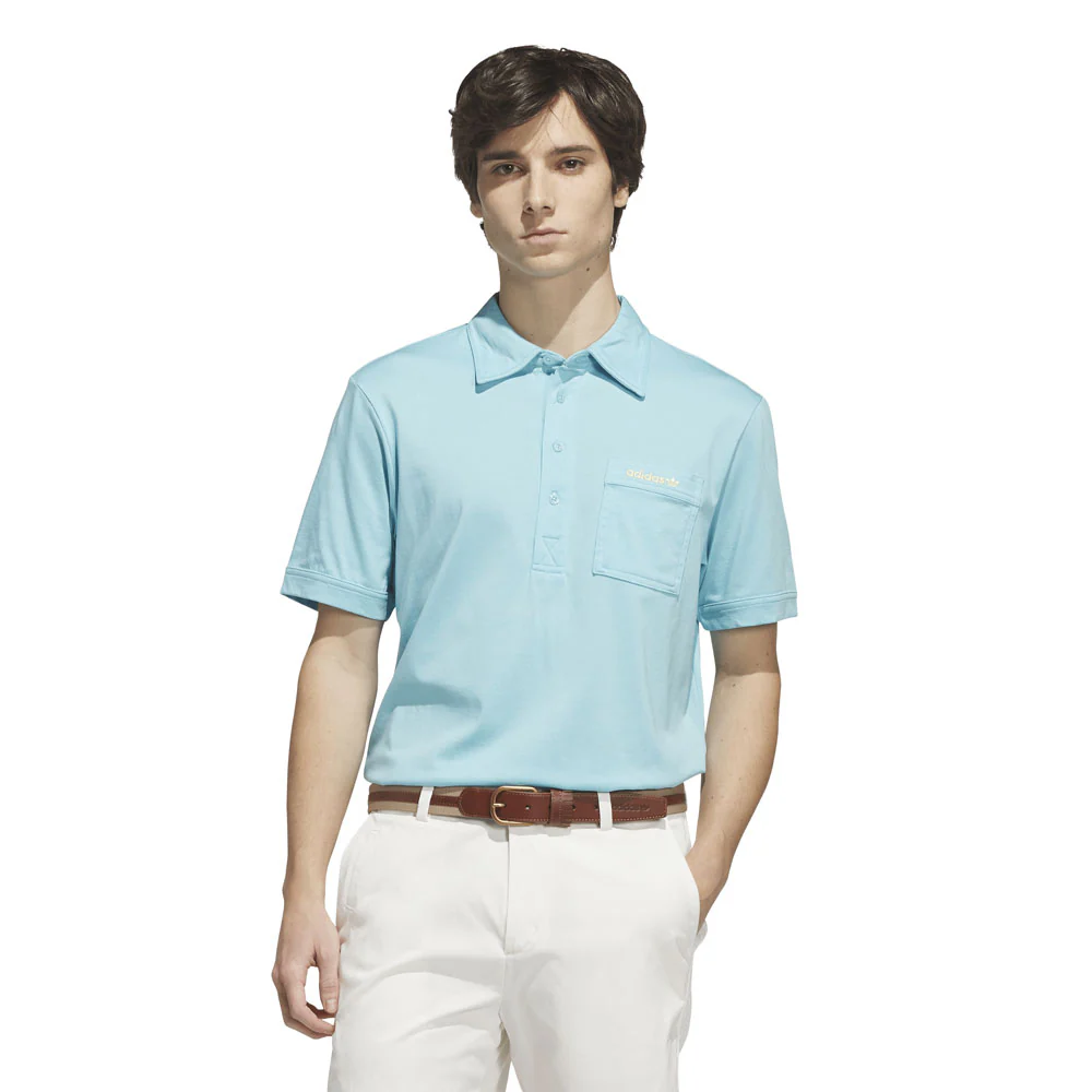 Adidas Men's Originals Archive Pocket Polo Shirt - Light Aqua - Image 2