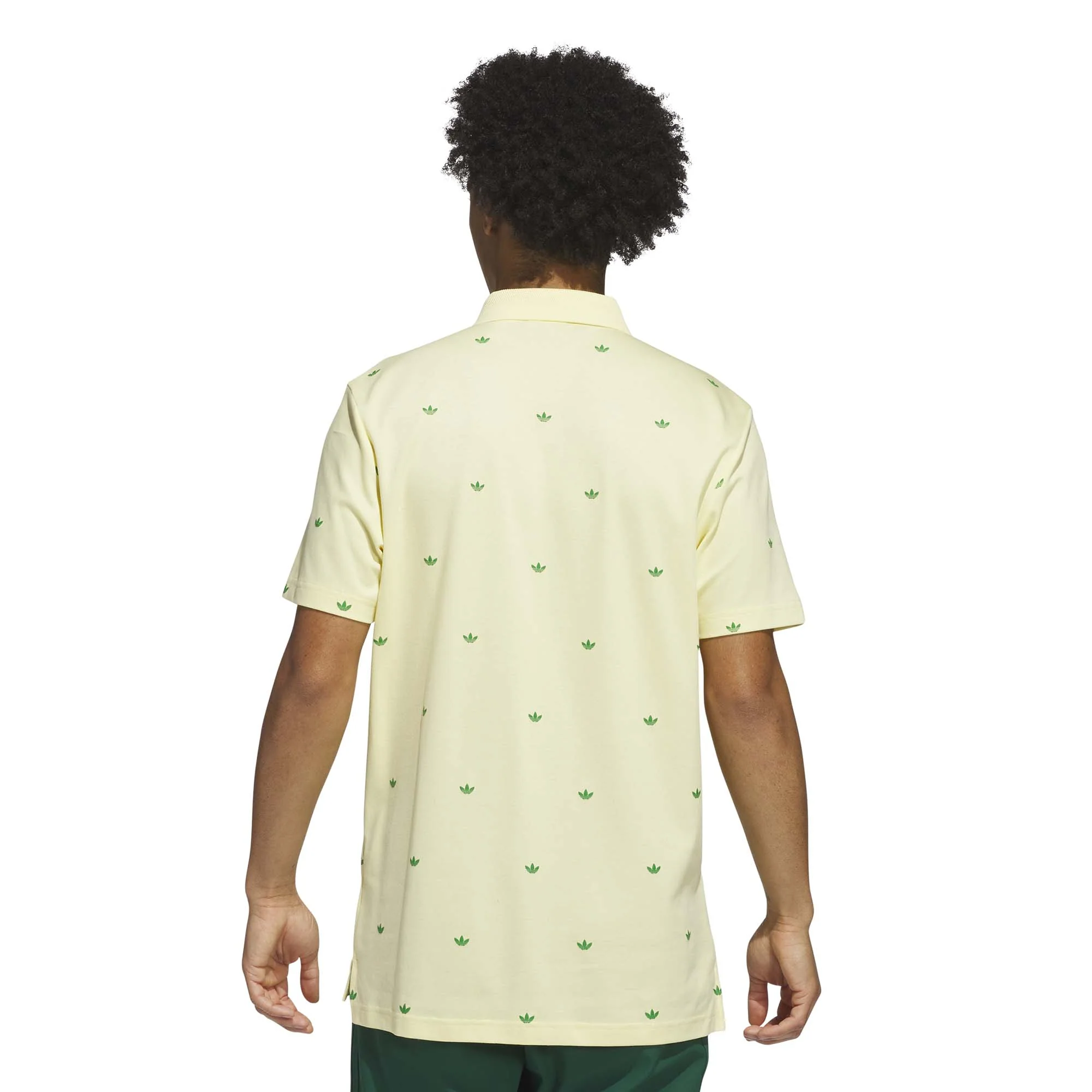 Adidas Men's Originals Printed Trefoil Polo Shirt - Almost Yellow - Image 3