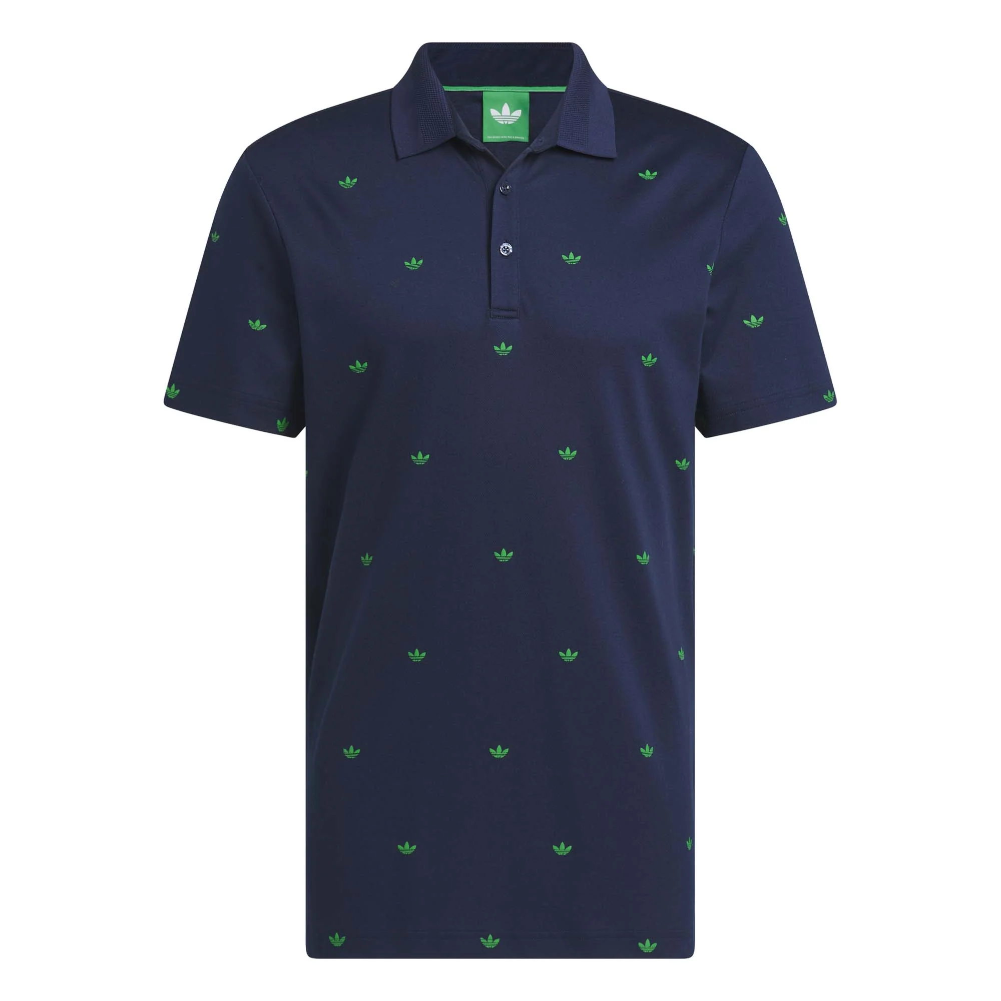 Adidas Men's Originals Printed Trefoil Polo Shirt - Night Indigo