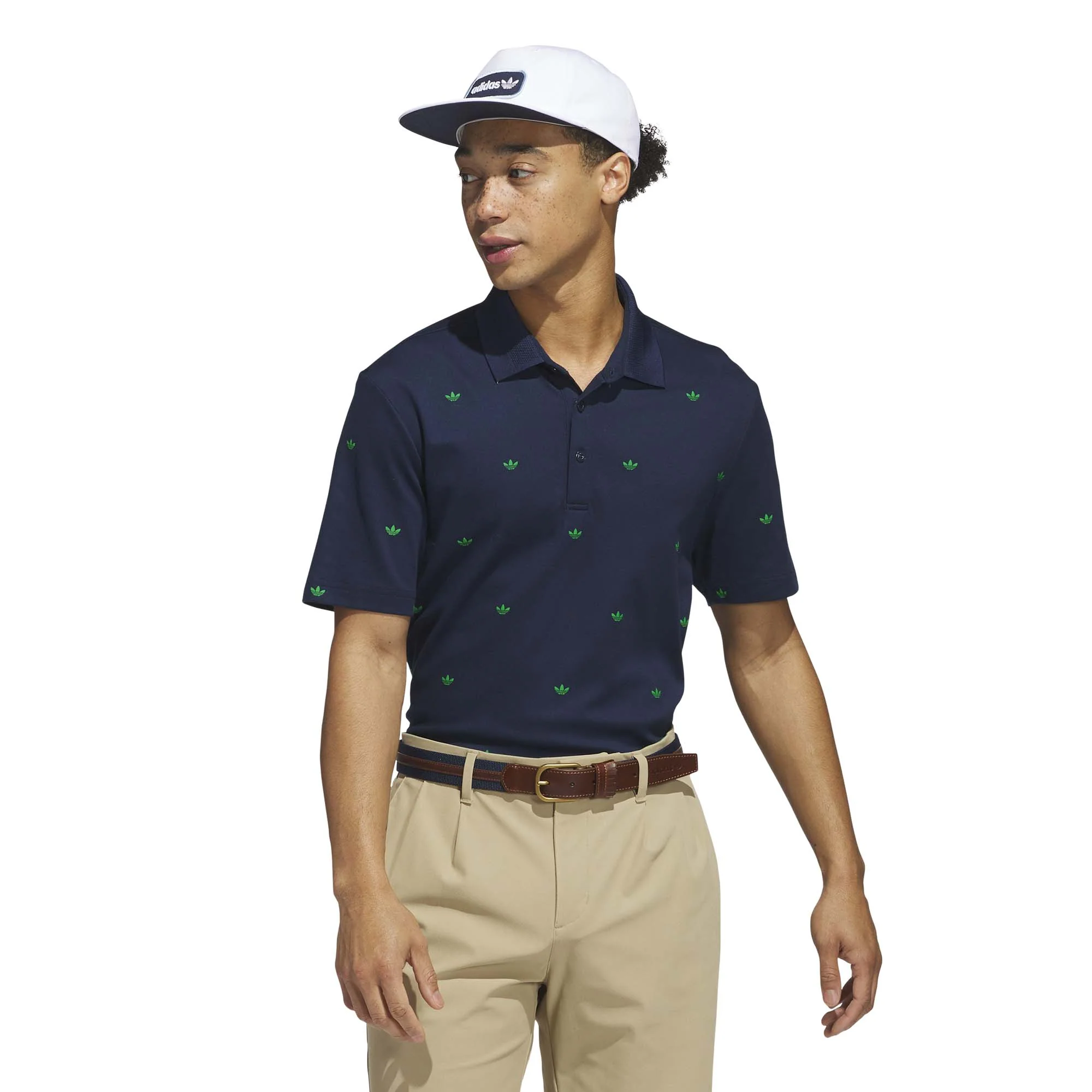 Adidas Men's Originals Printed Trefoil Polo Shirt - Night Indigo - Image 2