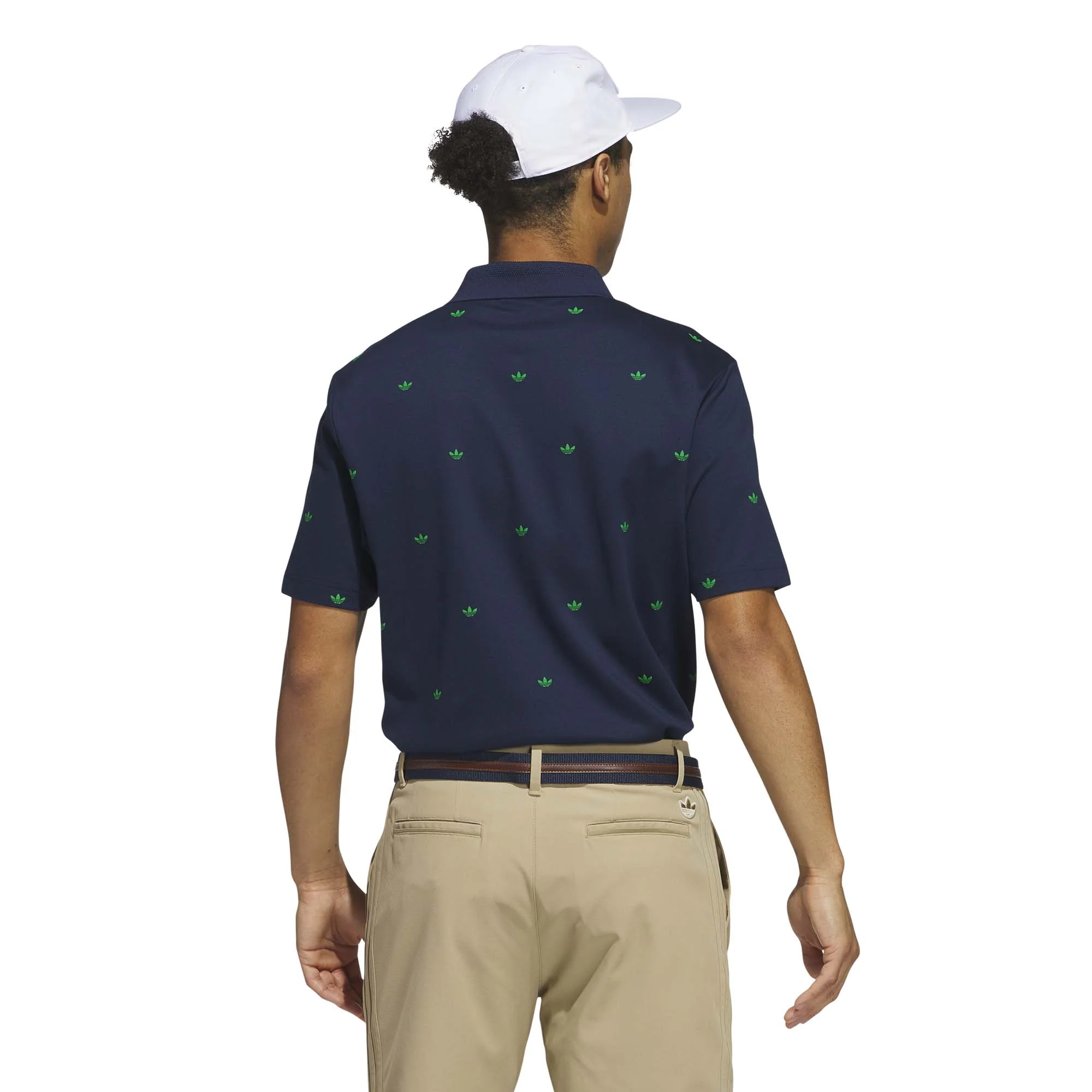Adidas Men's Originals Printed Trefoil Polo Shirt - Night Indigo - Image 3