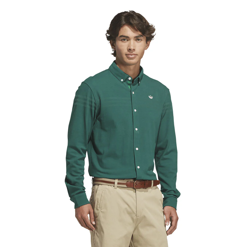 Adidas Men's Originals Twistknit Button Up Polo Shirt - Image 3