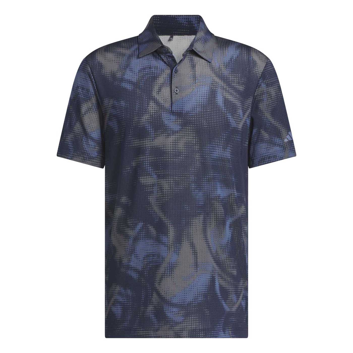 Adidas Men's Ultimate365 Printed Mesh Polo Shirt - Collegiate Navy