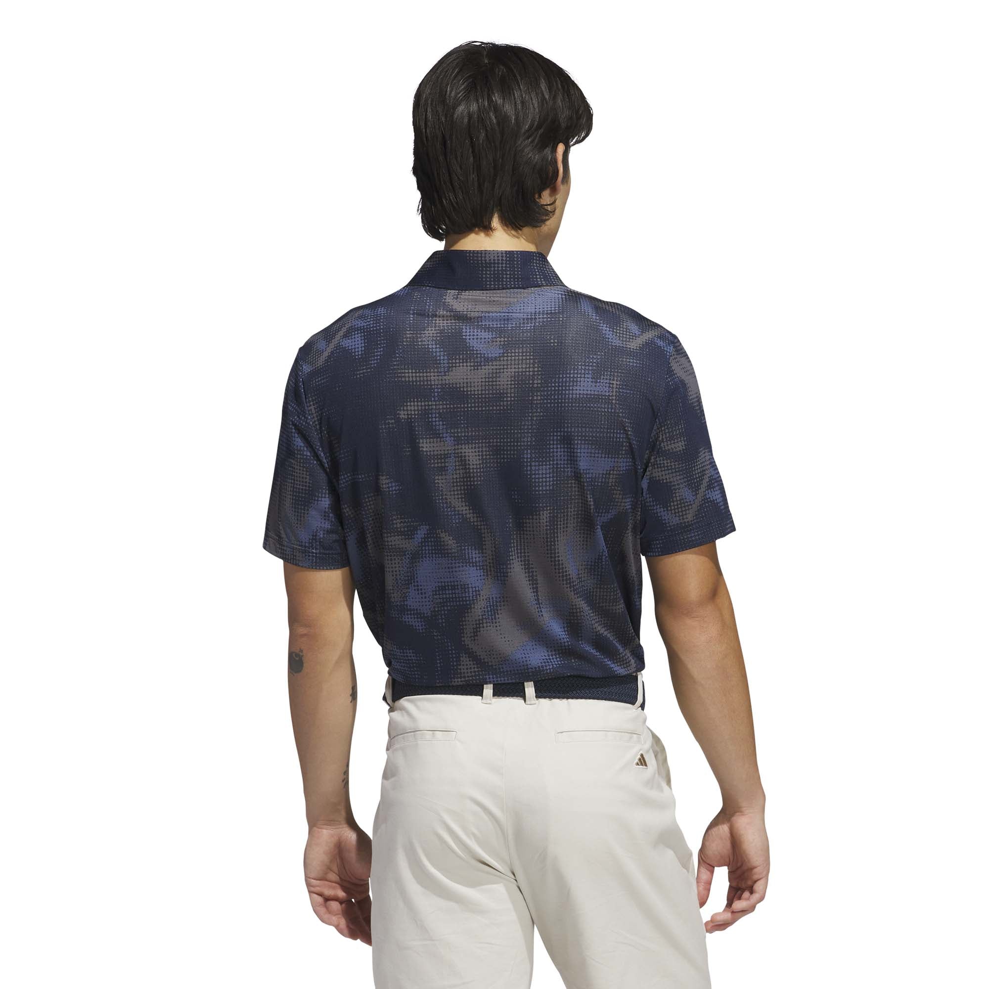 Adidas Men's Ultimate365 Printed Mesh Polo Shirt - Collegiate Navy - Image 3