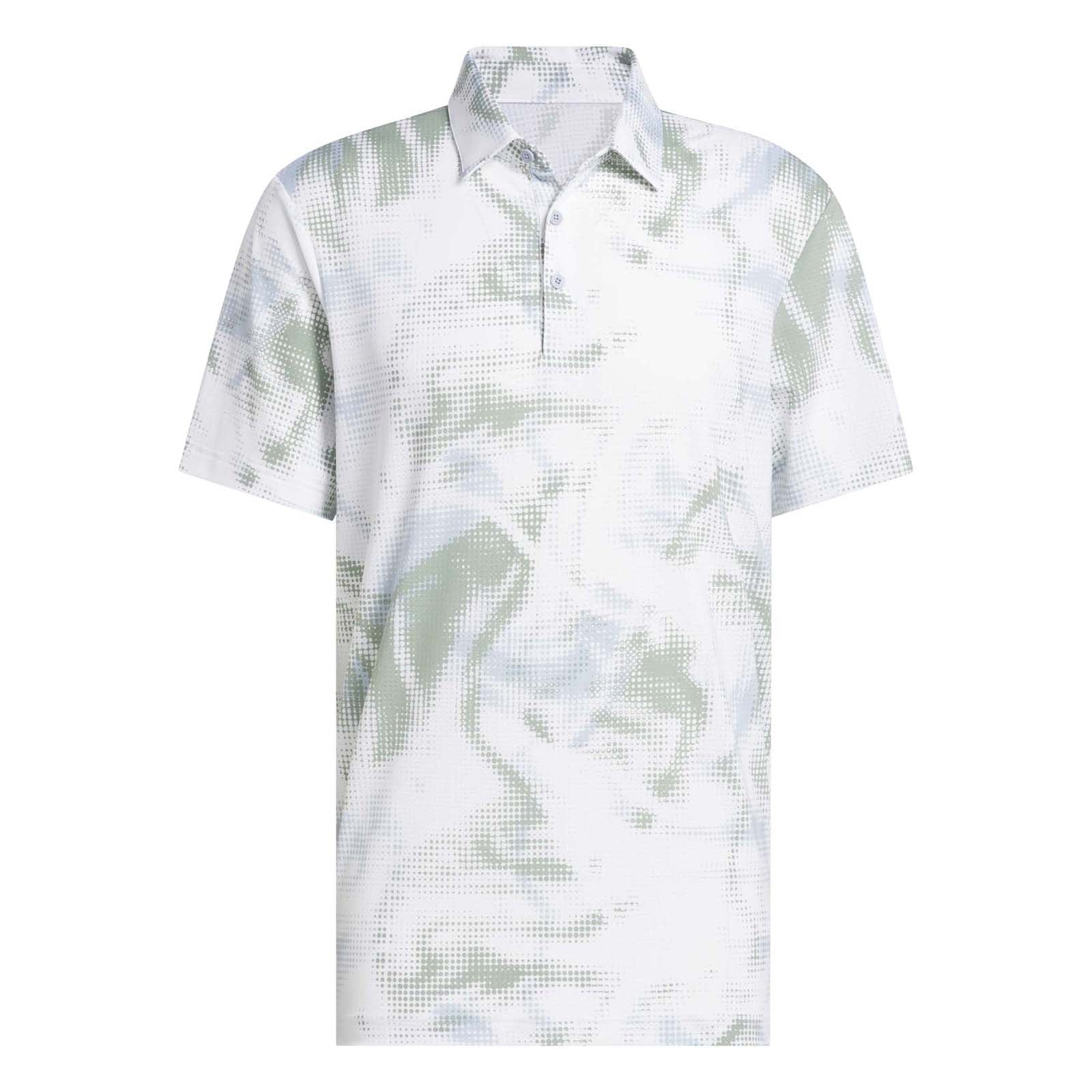 Adidas Men's Ultimate365 Printed Mesh Polo Shirt - White
