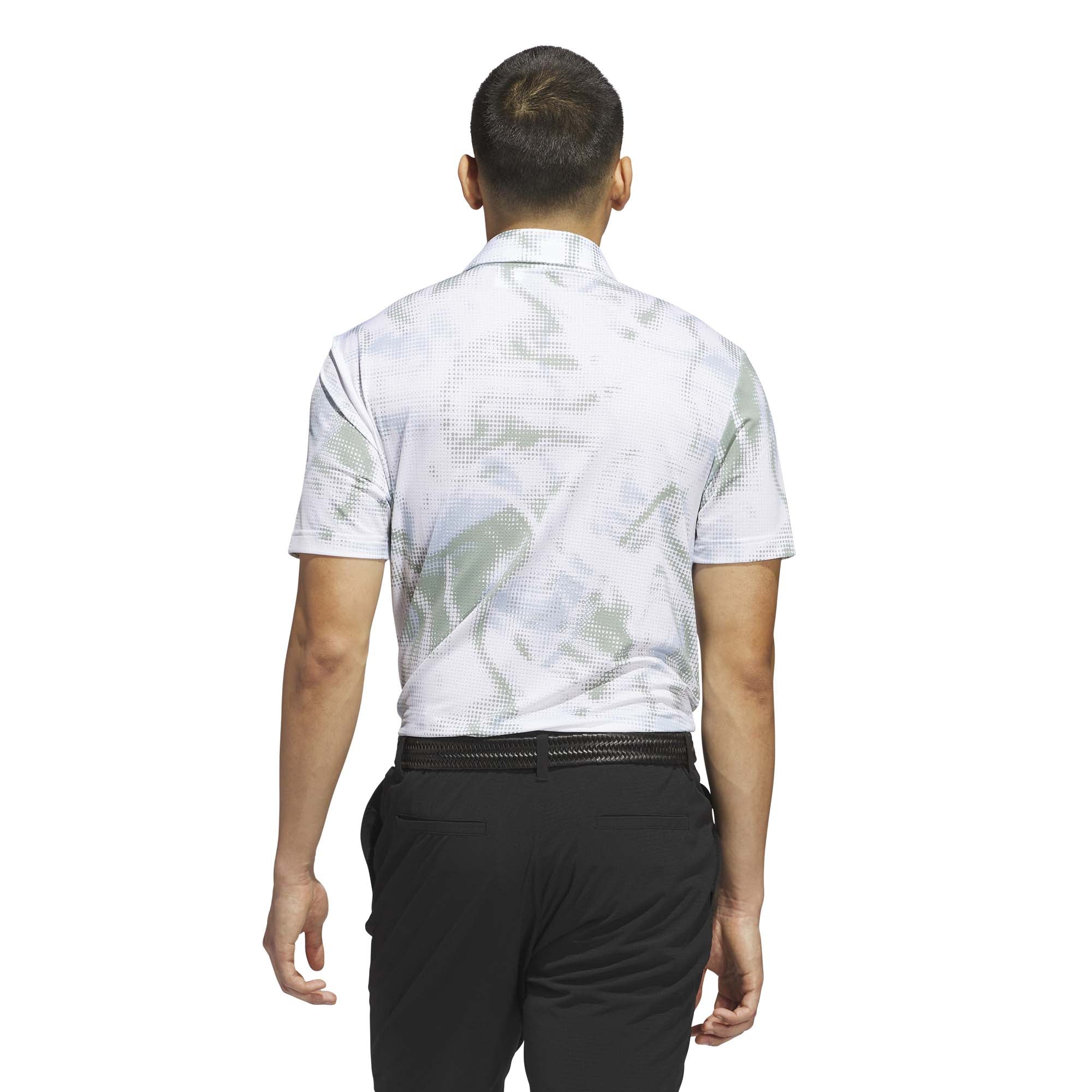 Adidas Men's Ultimate365 Printed Mesh Polo Shirt - White - Image 3
