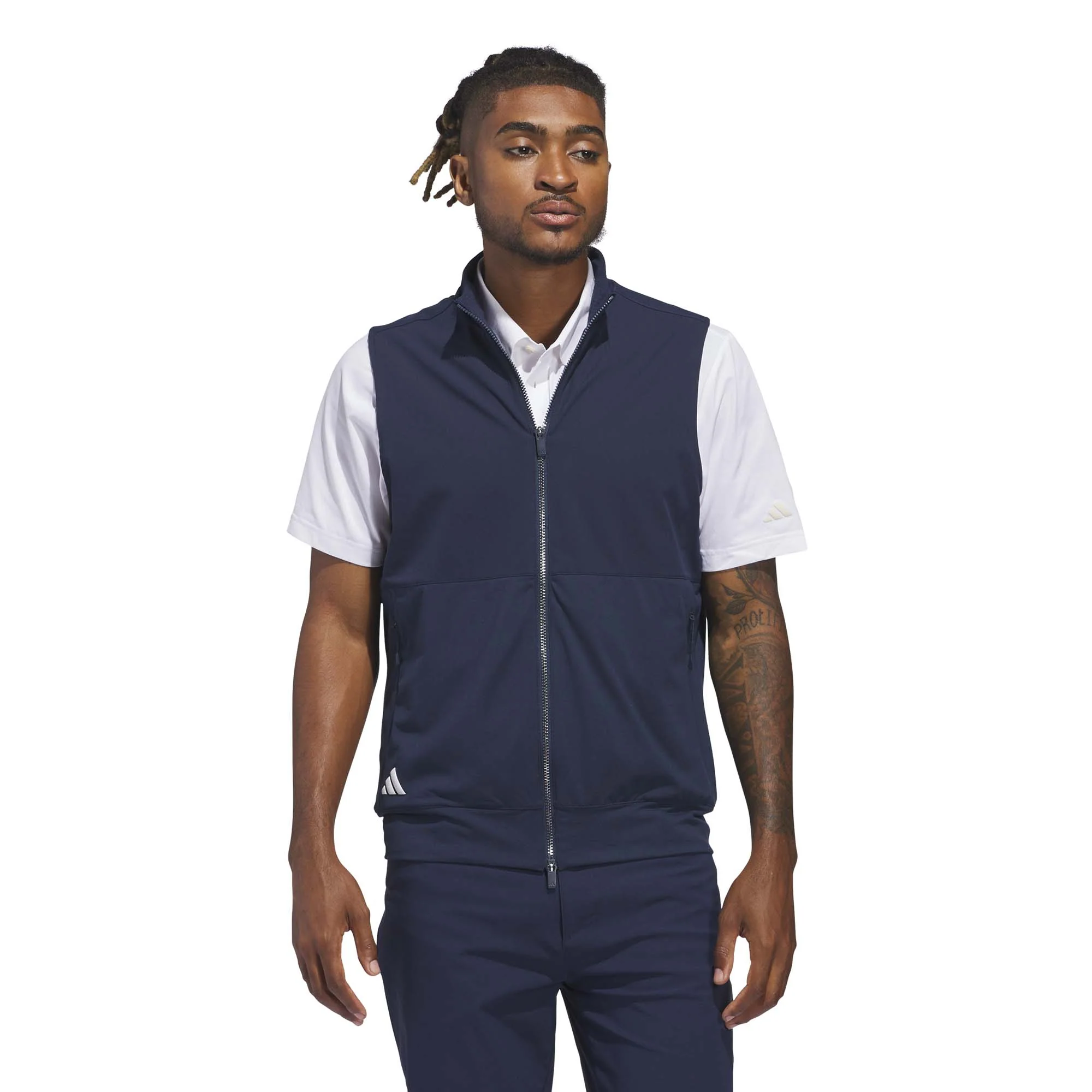Adidas Men's Ultimate365 Tour Full-Zip Vest - Collegiate Navy - Image 2