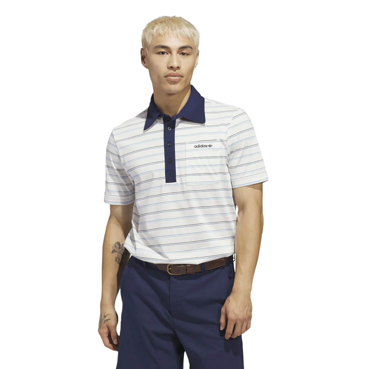 Adidas Men's Originals Archive Stripe Polo - Chalk White - Image 2