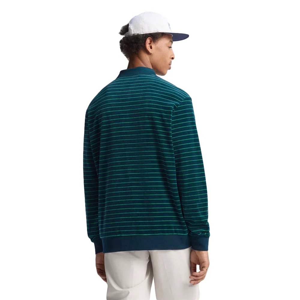Adidas Originals Men's Velour Long Sleeve Polo - Image 2