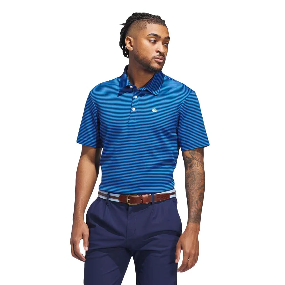 Adidas Men's Originals Stripe Pique Polo - Bluebird - Image 2