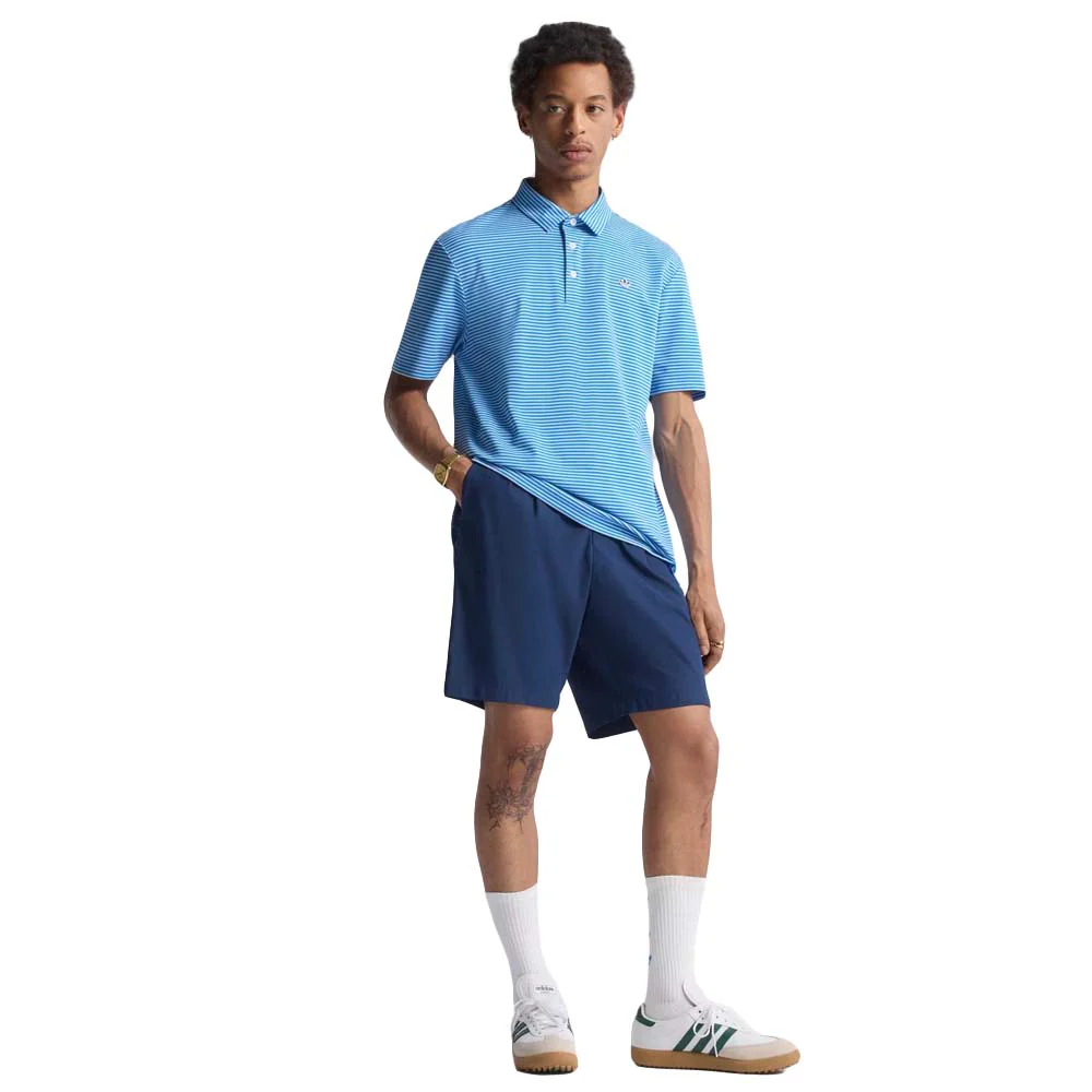 Adidas Men's Originals Stripe Pique Polo - Clearsky - Image 2