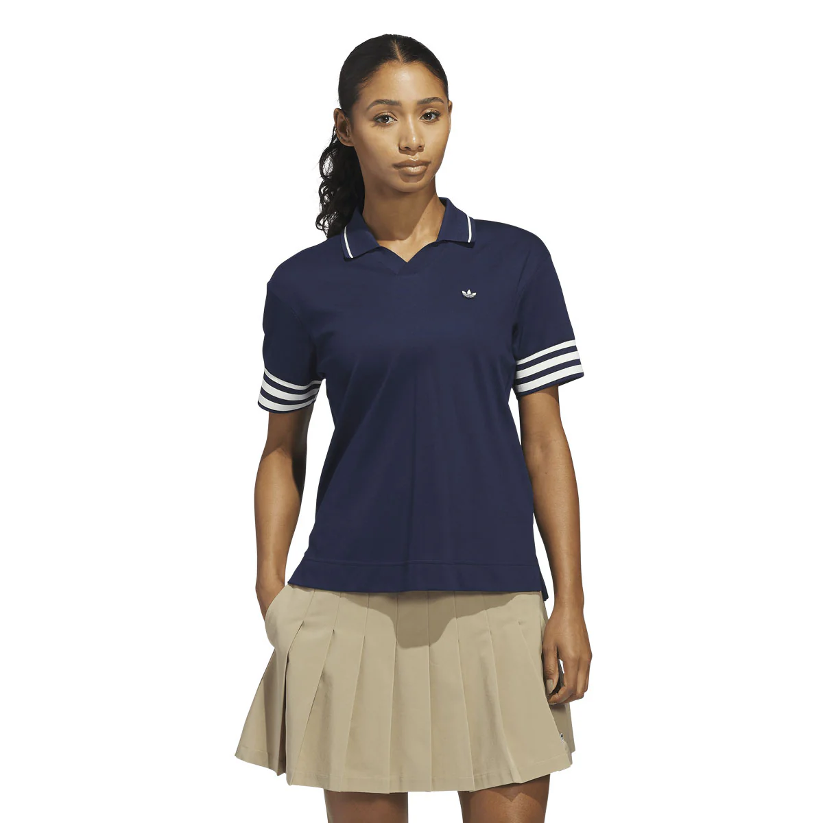 Adidas Women's Originals 3-Stripe Polo - Night Indigo - Image 2