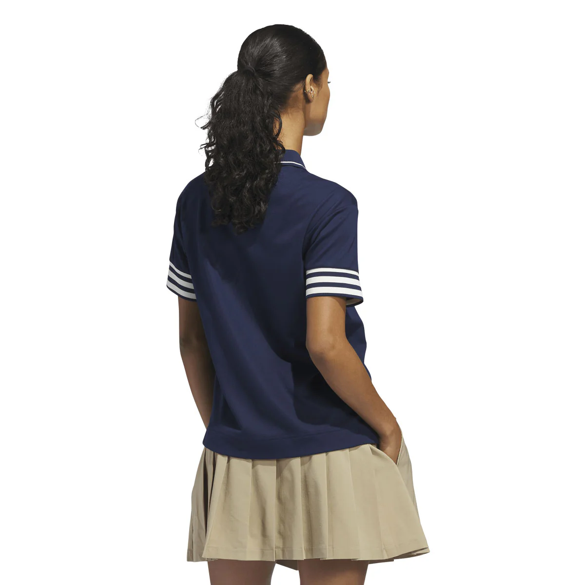 Adidas Women's Originals 3-Stripe Polo - Night Indigo - Image 3