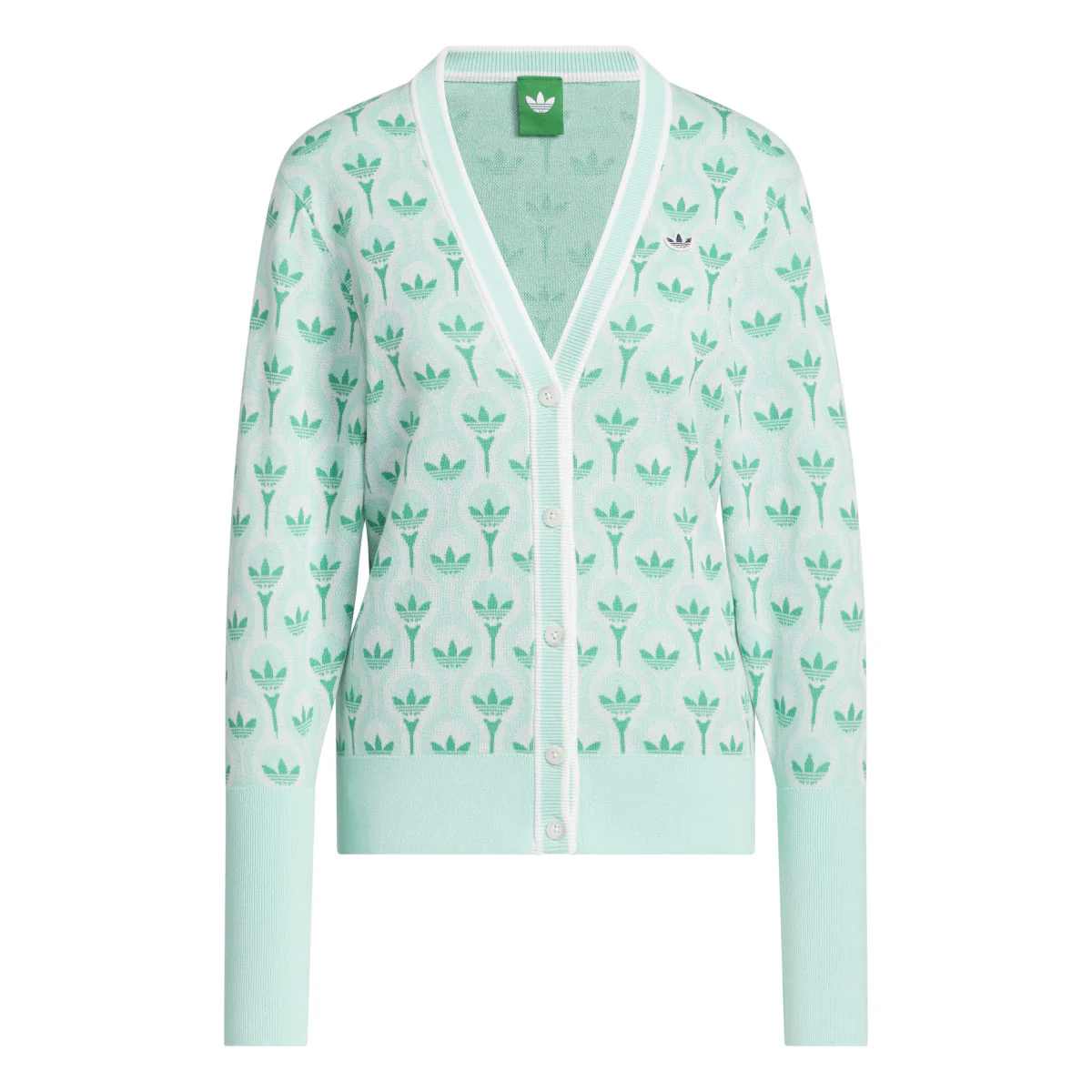 Adidas Women's Originals All Over Cardigan - Clear Mint