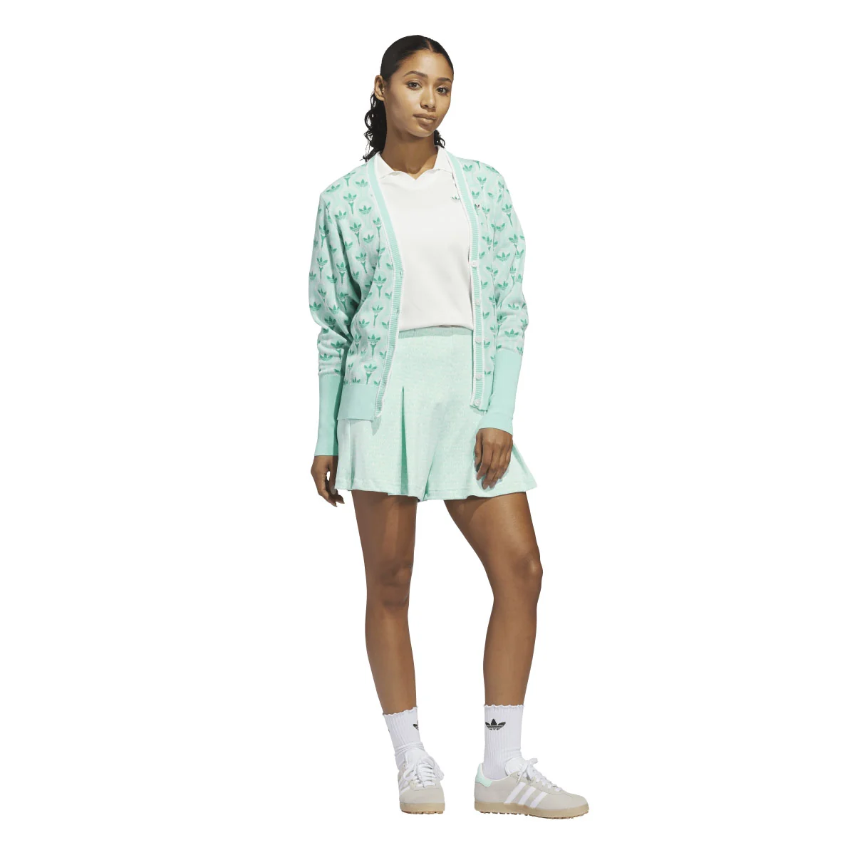 Adidas Women's Originals All Over Cardigan - Clear Mint - Image 4