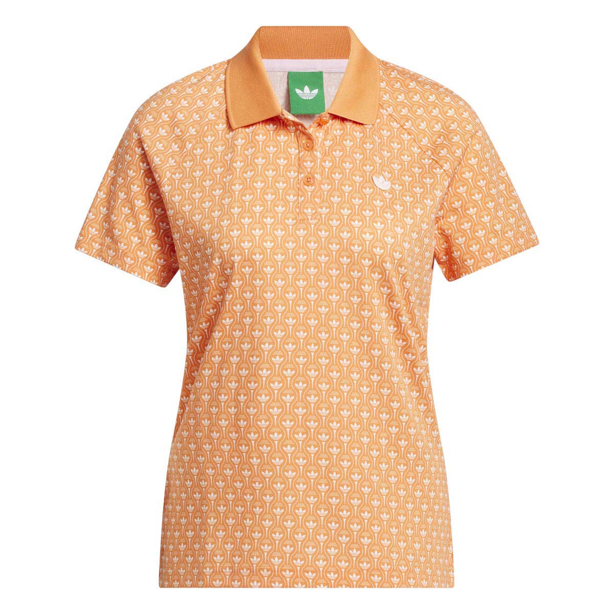 Adidas Women's Originals All Over Trefoil Polo - Dusky Orange