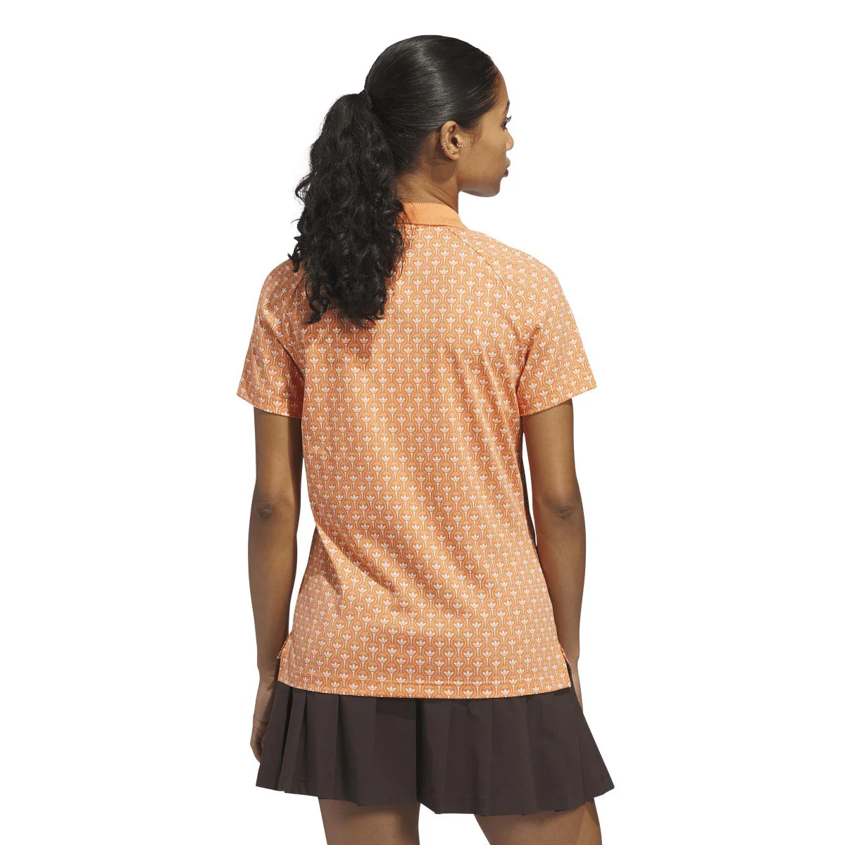 Adidas Women's Originals All Over Trefoil Polo - Dusky Orange - Image 3