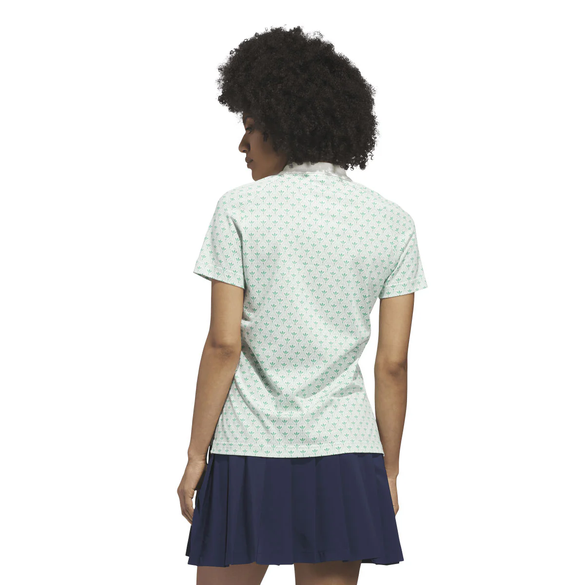 Adidas Women's Originals All Over Trefoil Polo - Court Green - Image 3