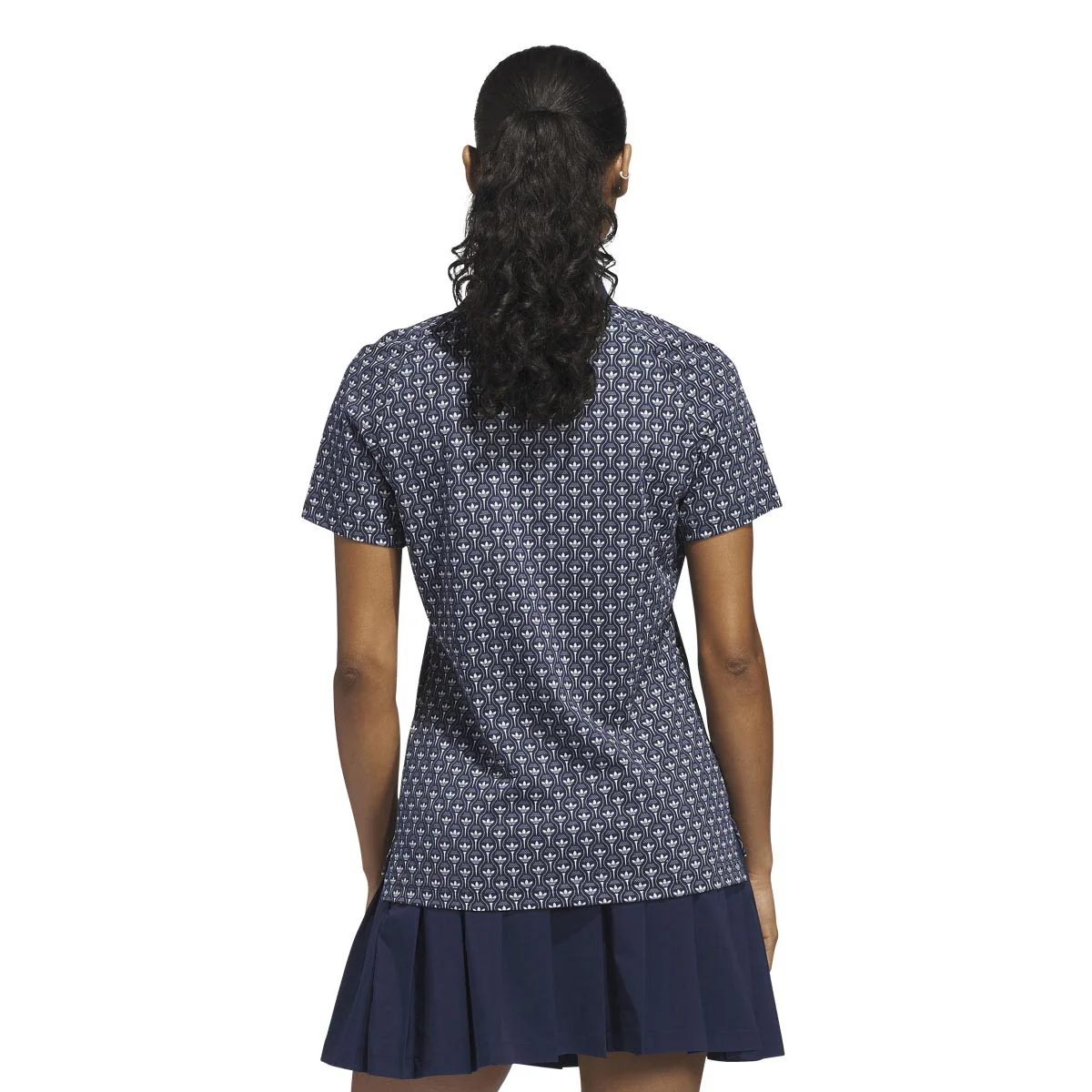 Adidas Women's Originals All Over Trefoil Polo - Night Indigo - Image 3