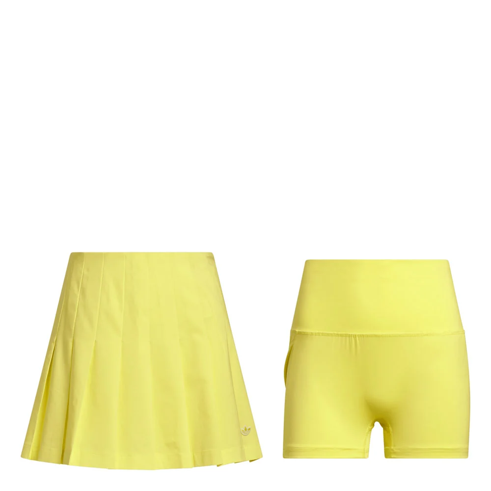 Adidas Women's Originals Pleated Skort - Pure Lemon - Image 2