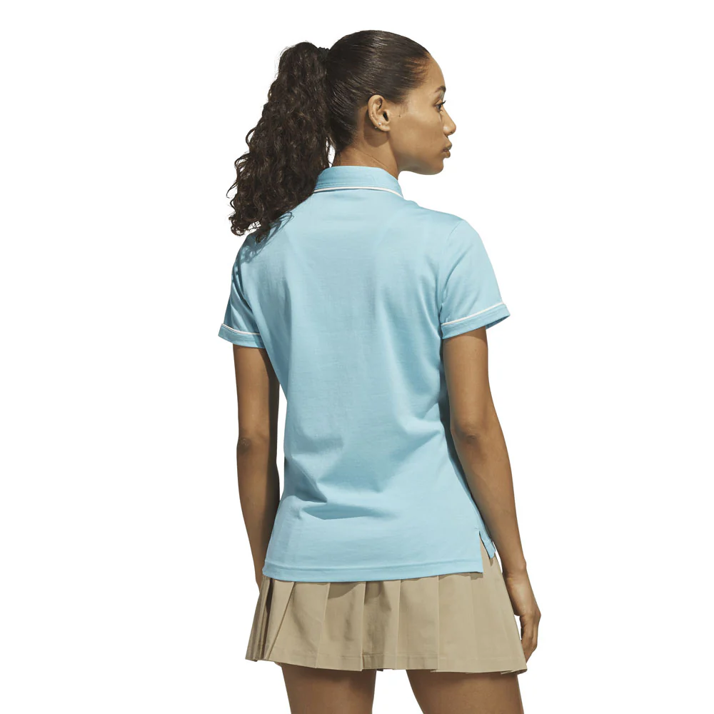 Adidas Women's Originals Solid Polo - Light Aqua - Image 3