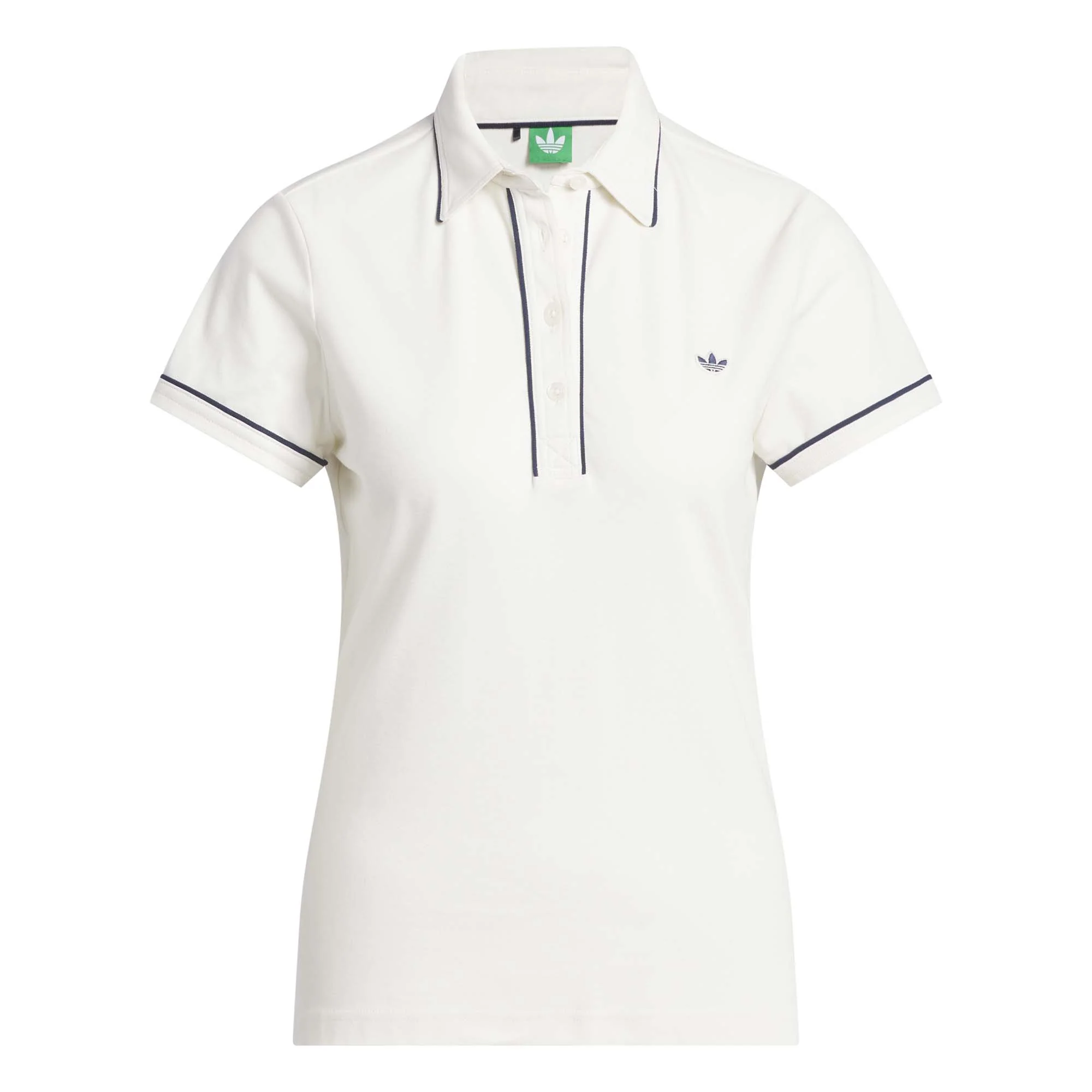 Adidas Women's Originals Twistknit Trefoil Polo Shirt - Chalk White