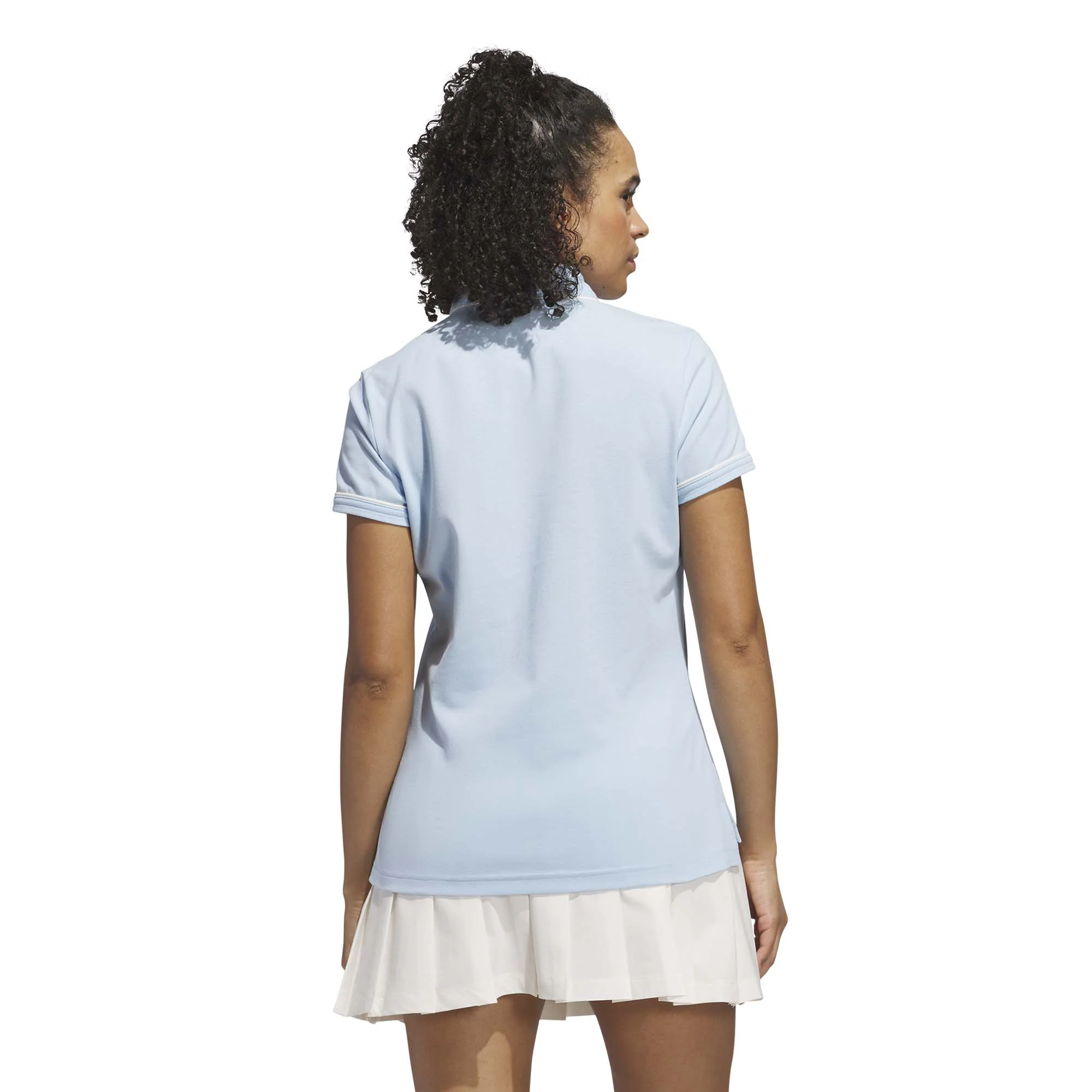 Adidas Women's Originals Twistknit Trefoil Polo Shirt - Clear Sky - Image 3