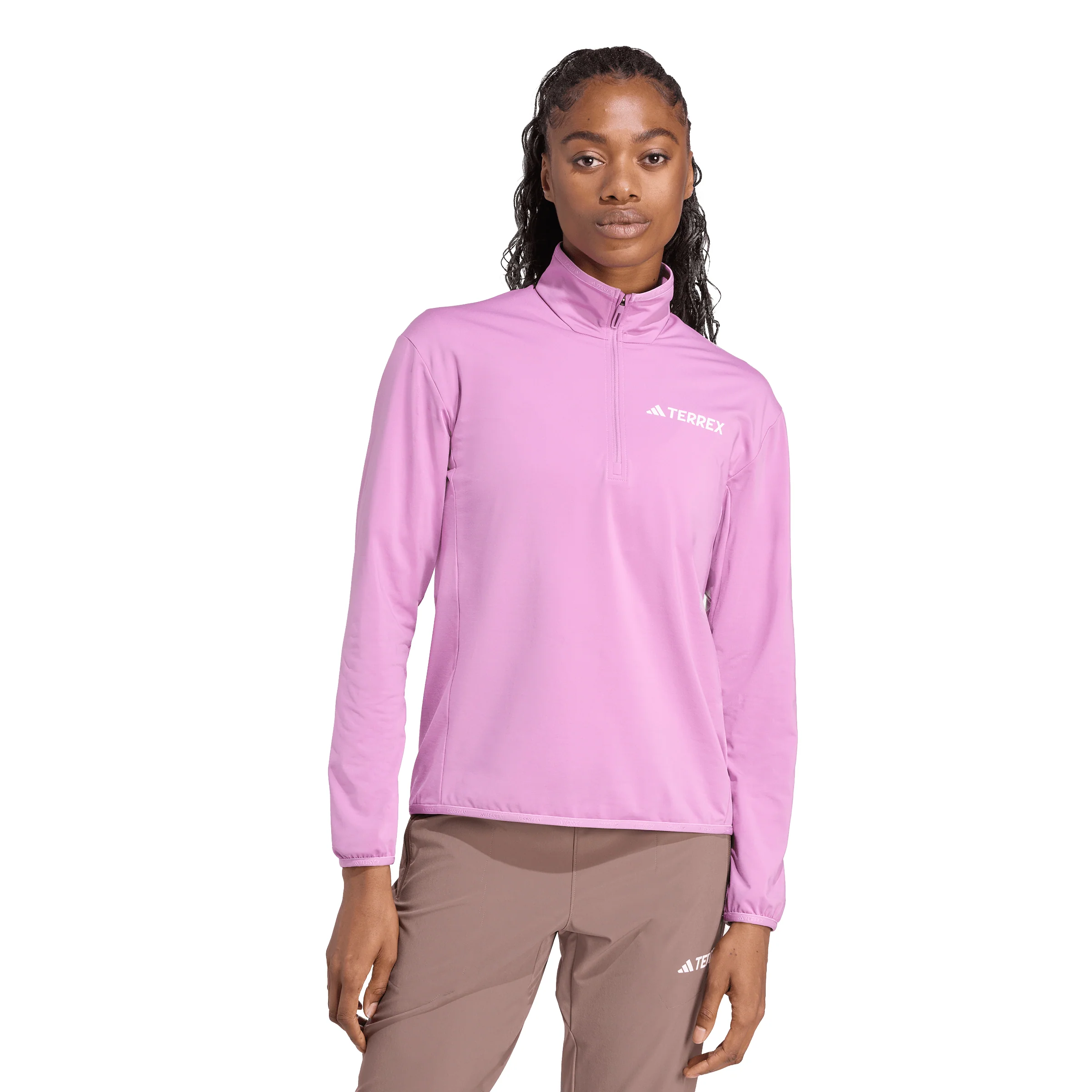 Adidas Terrex Women's Multi CLIMAWARM Half-Zip Tech Fleece Jacket - Preloved Purple - Image 2