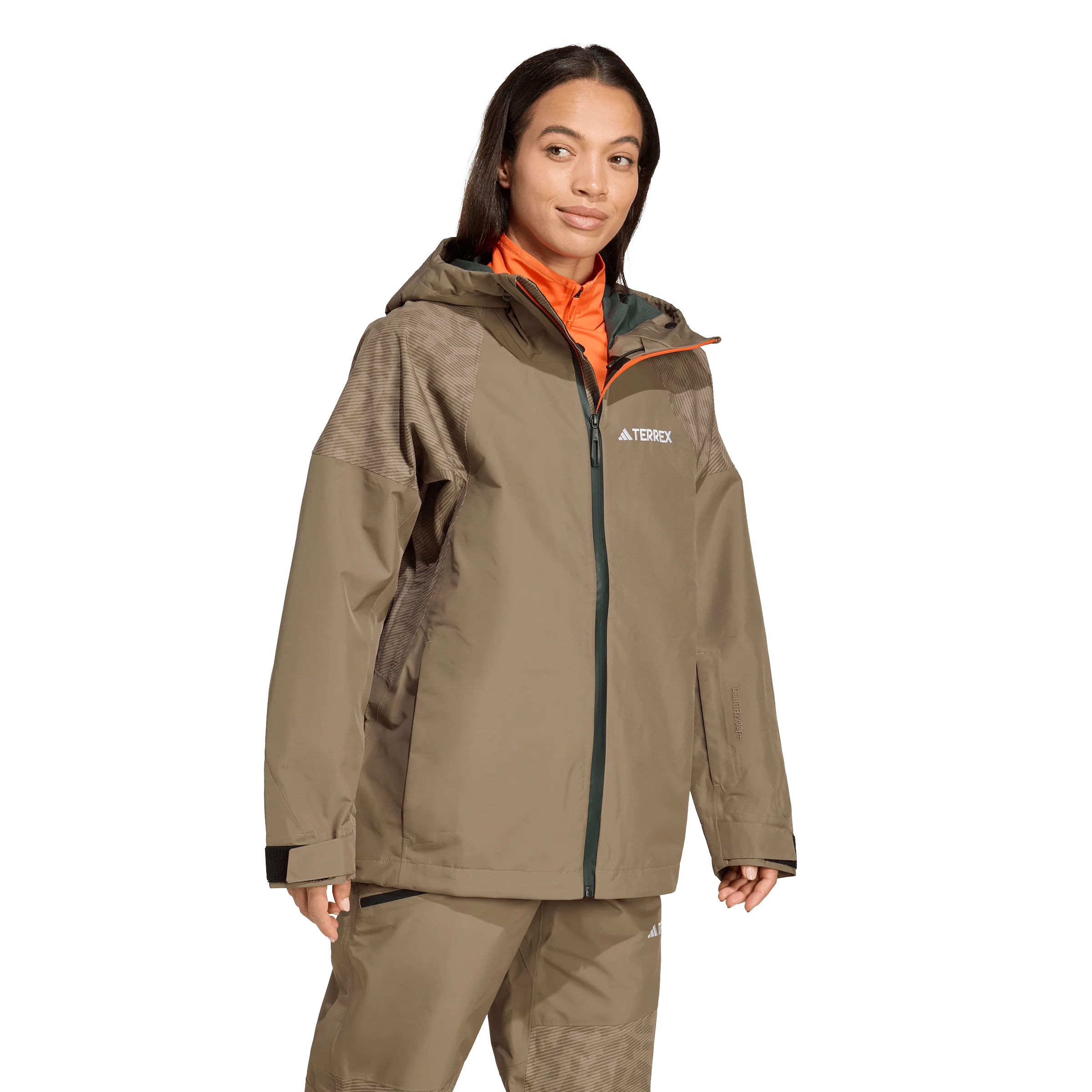 Adidas Terrex Women's Xperior Hybrid PRIMEKNIT CLIMAPROOF+ Jacket - Earth Strata - Image 3