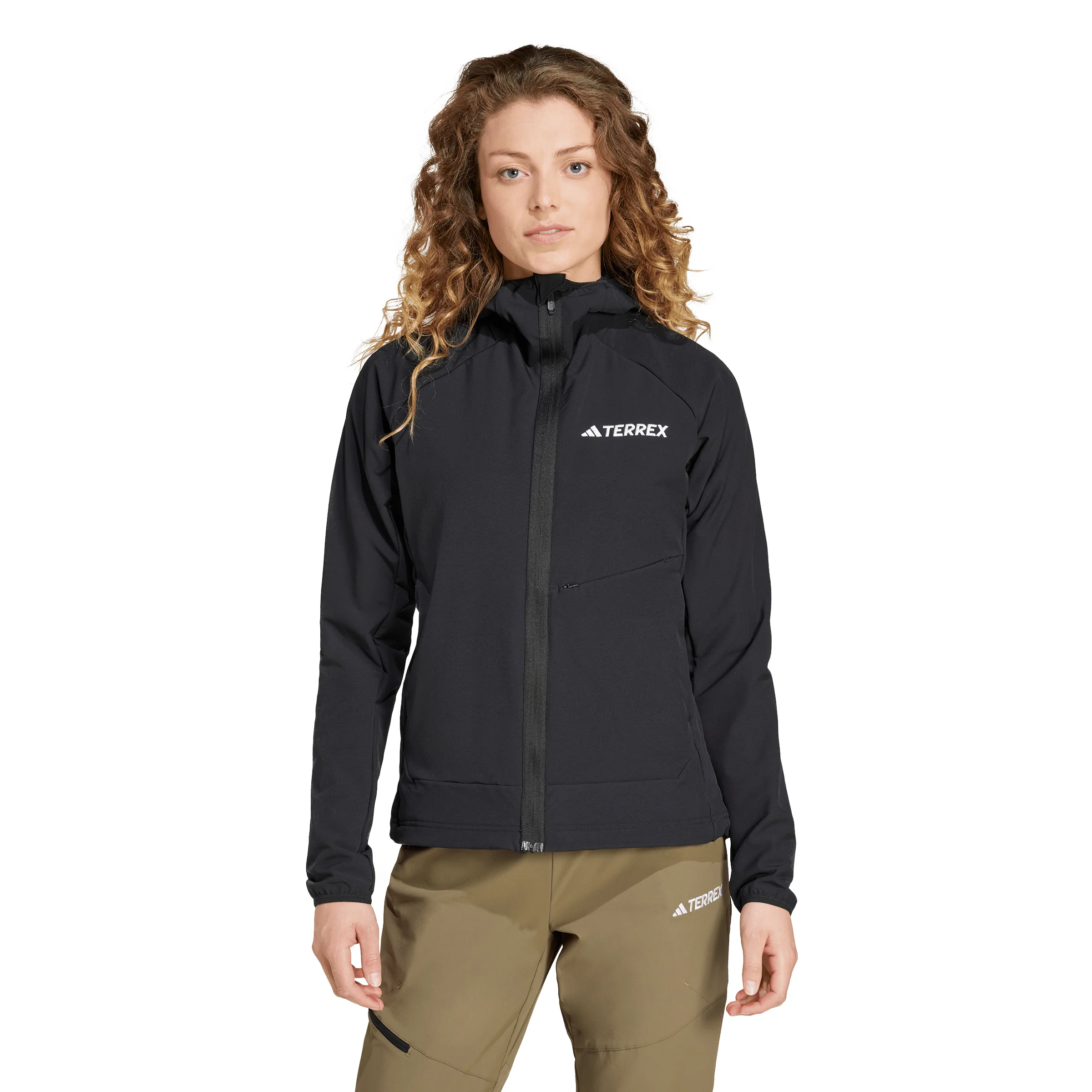 Adidas Terrex Women's Xperior Softshell Fleece Hooded Jacket - Black - Image 2