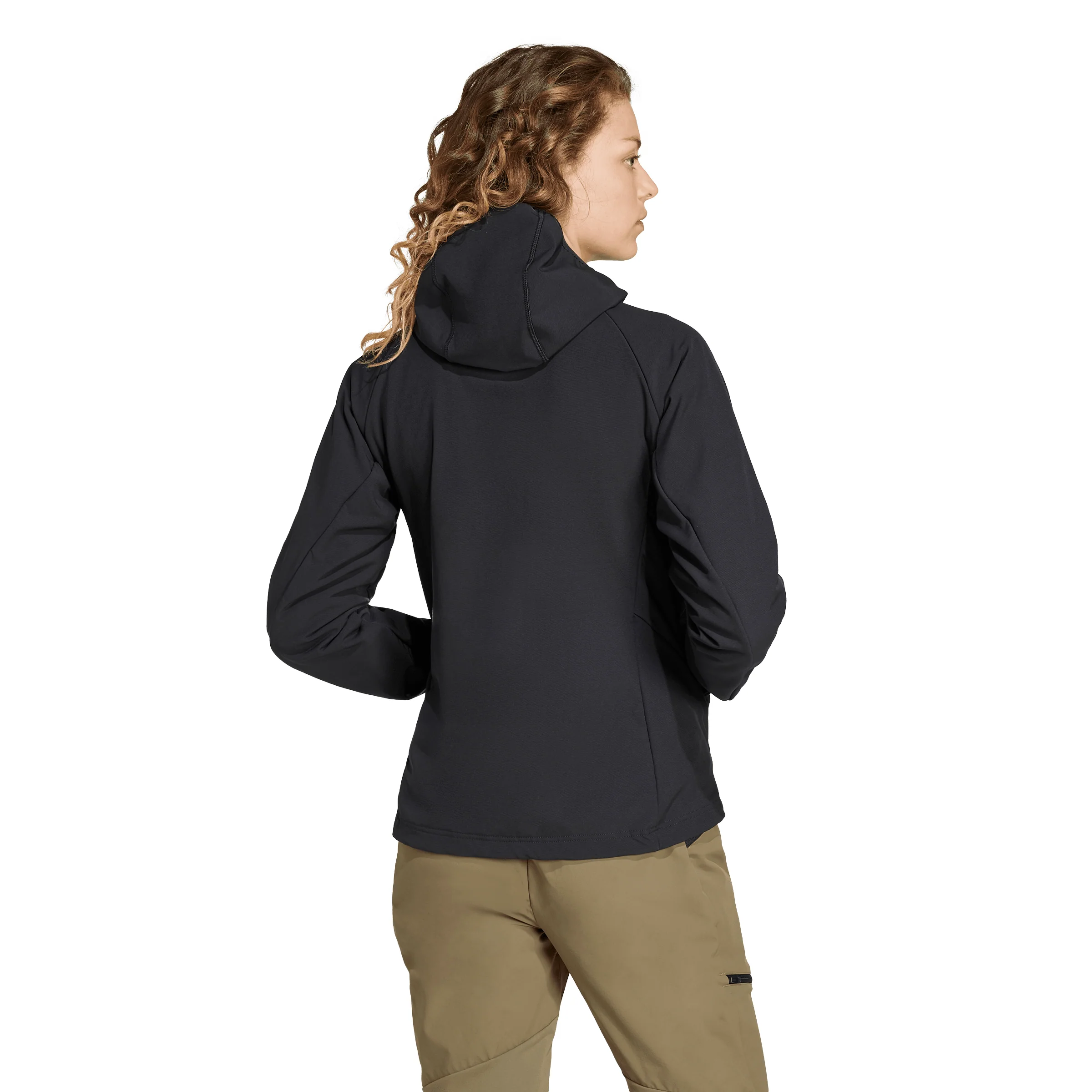 Adidas Terrex Women's Xperior Softshell Fleece Hooded Jacket - Black - Image 3