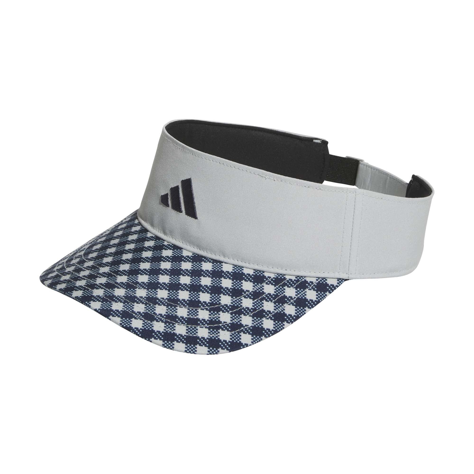 Adidas Women's Tour Gingham Visor - Silver/Collegiate Navy