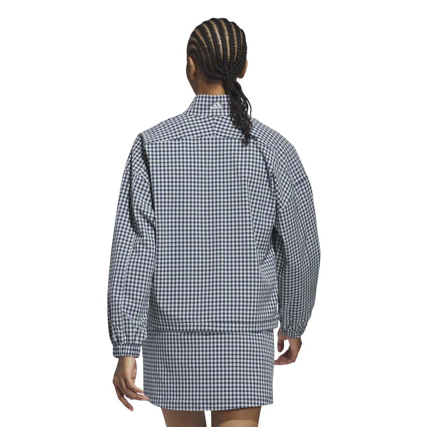 Adidas Women's Ultimate365 Gingham Jacket - Collegiate Navy/Wonder Silver - Image 3