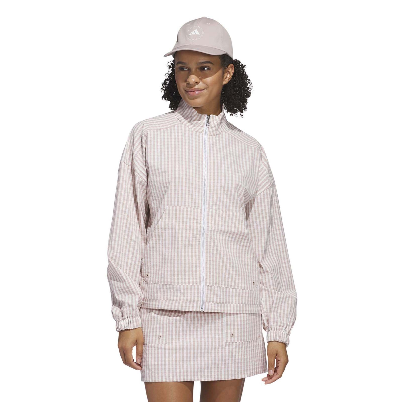 Adidas Women's Ultimate365 Gingham Jacket - Wonder Taupe - Image 2