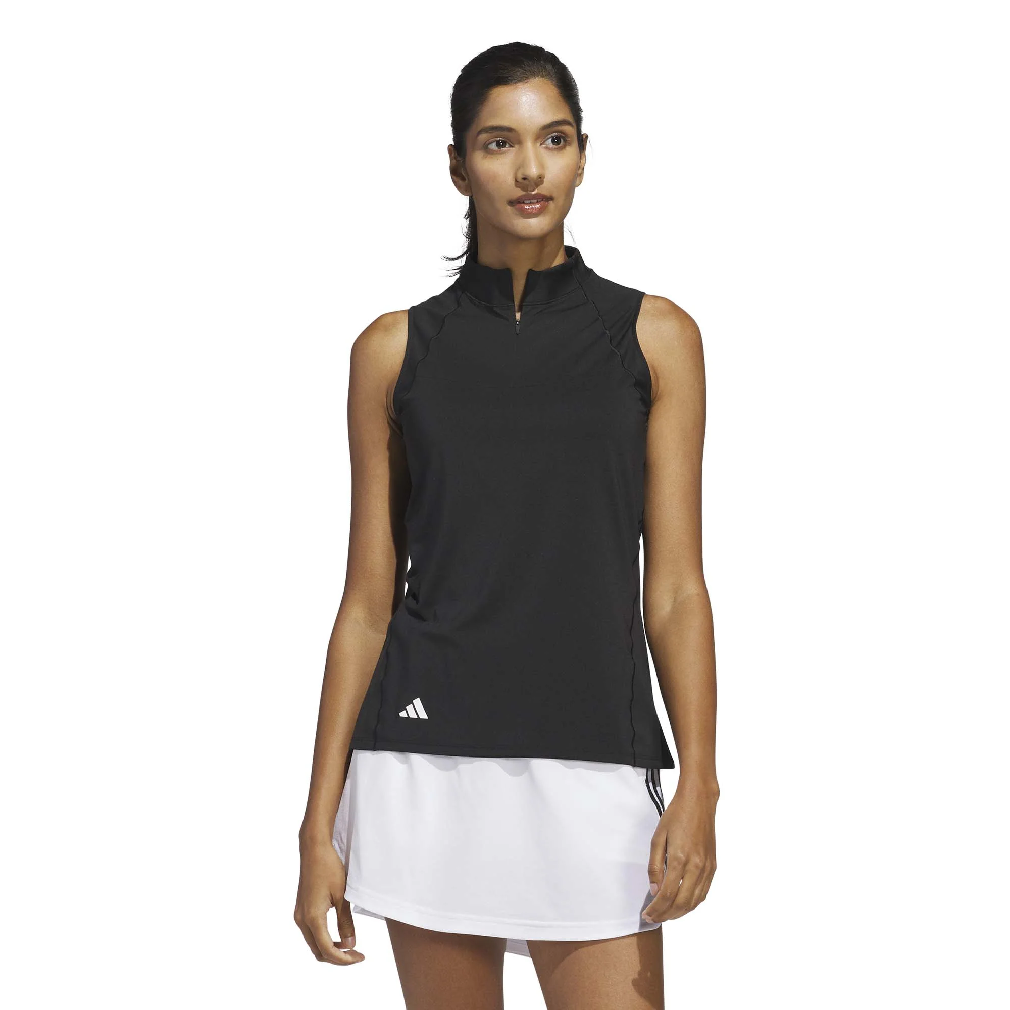 Adidas Women's Ultimate365 Zip Mock Neck - Black - Image 2