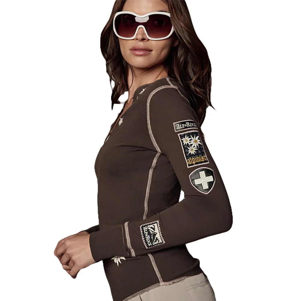 Alp N Rock Women's Edelweiss Henley Shirt 2026 - Image 2