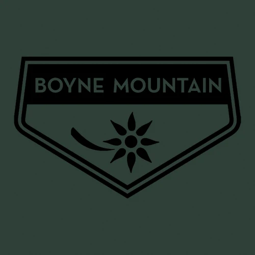 Boyne Mountain Adult T-Shirt Black Chest Logo Forest - Image 2