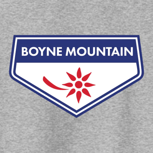 Boyne Mountain Adult Crewneck Full Color Chest Logo Athletic Heather - Image 2
