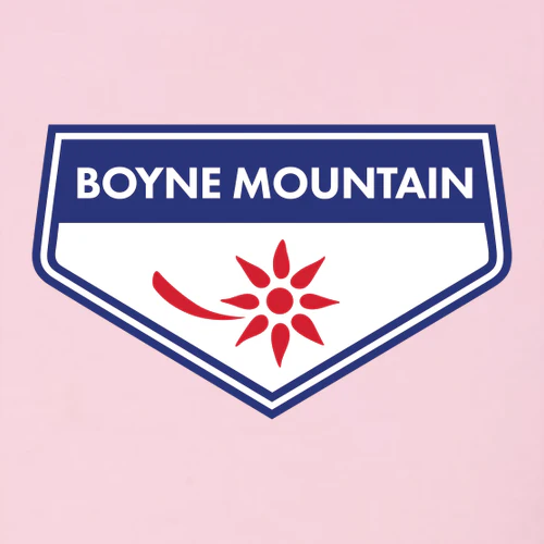 Boyne Mountain Adult Crewneck Full Color Chest Logo Pink - Image 2
