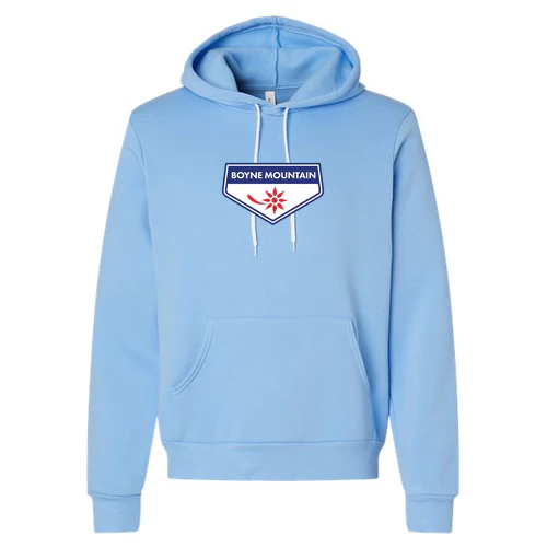 Boyne Mountain Adult Hoodie Full Color Chest Logo Carolina Blue